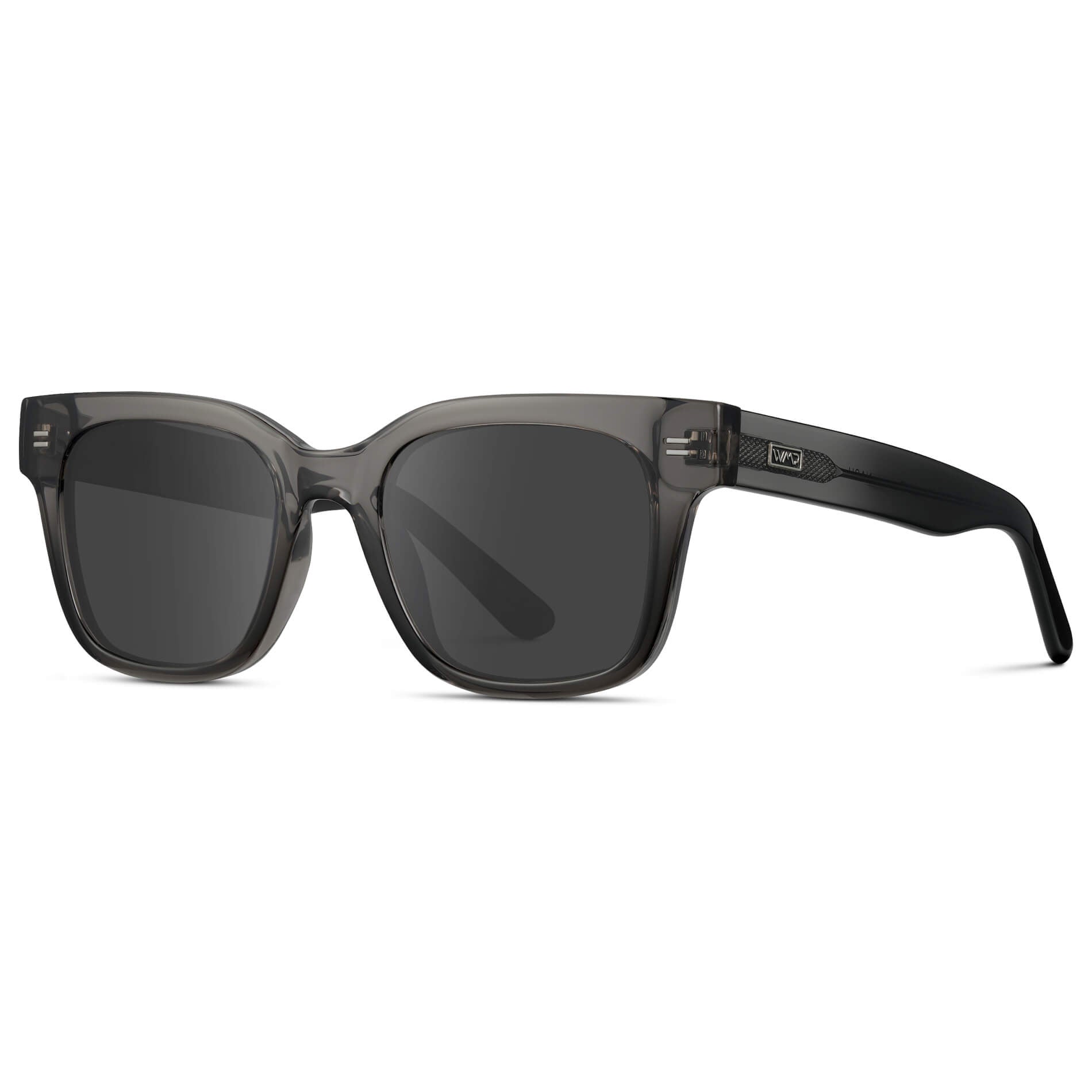 Black Ice Fade / Grey || Square Frame Prescription Sunglasses