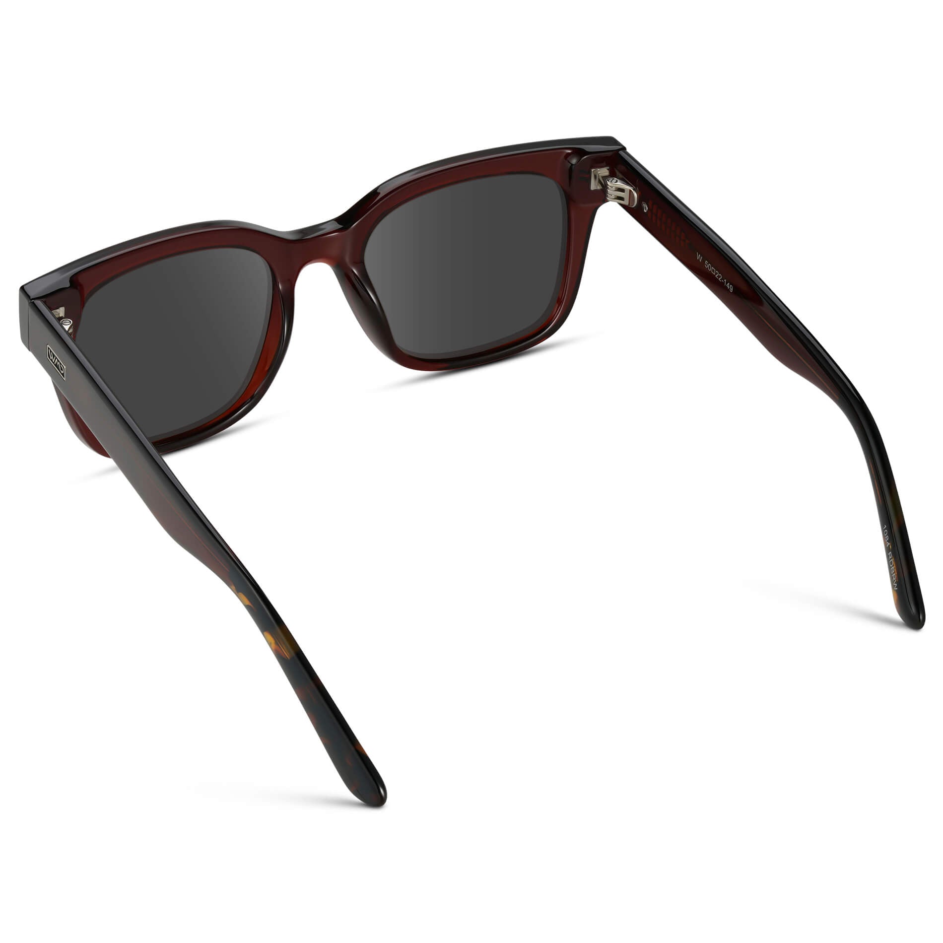 Red Garnet / Grey || Square Frame Prescription Sunglasses