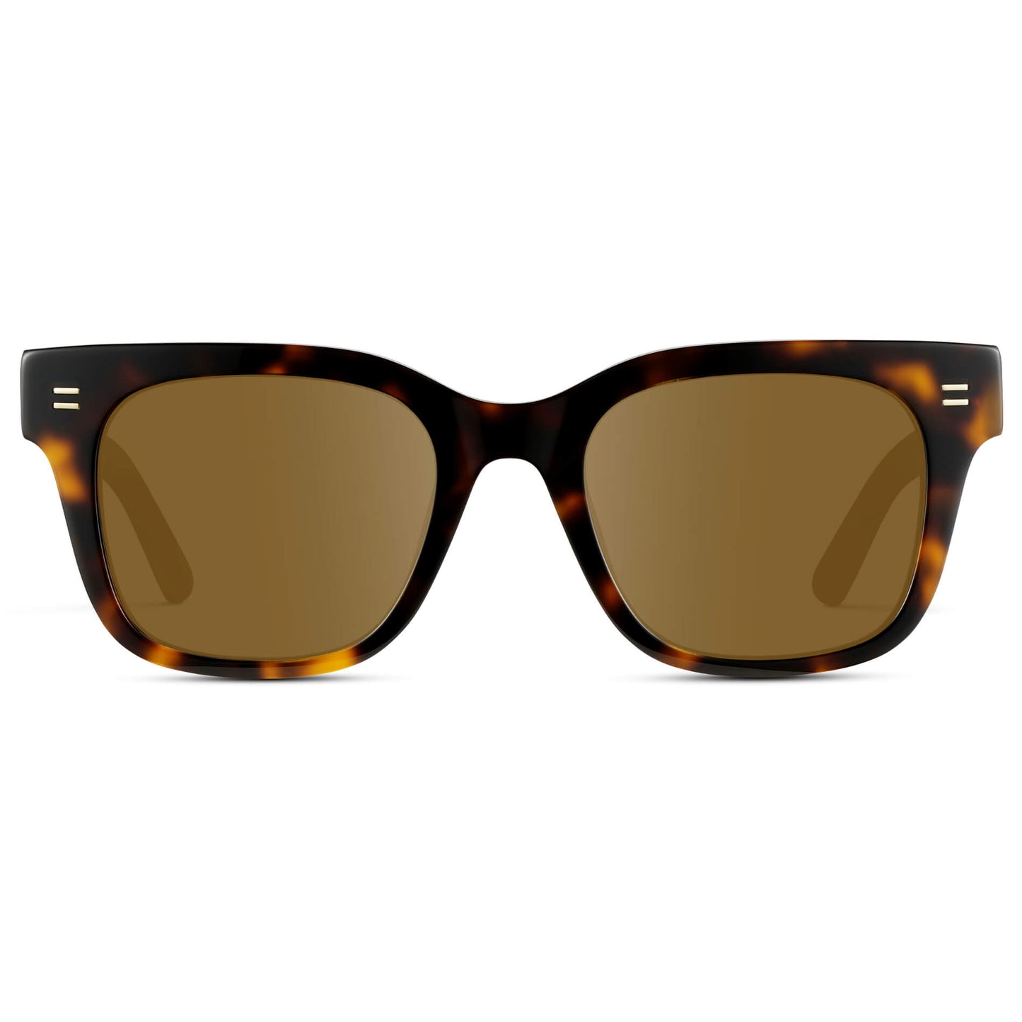 Brown Tortoise / Amber || Square Frame Prescription Sunglasses