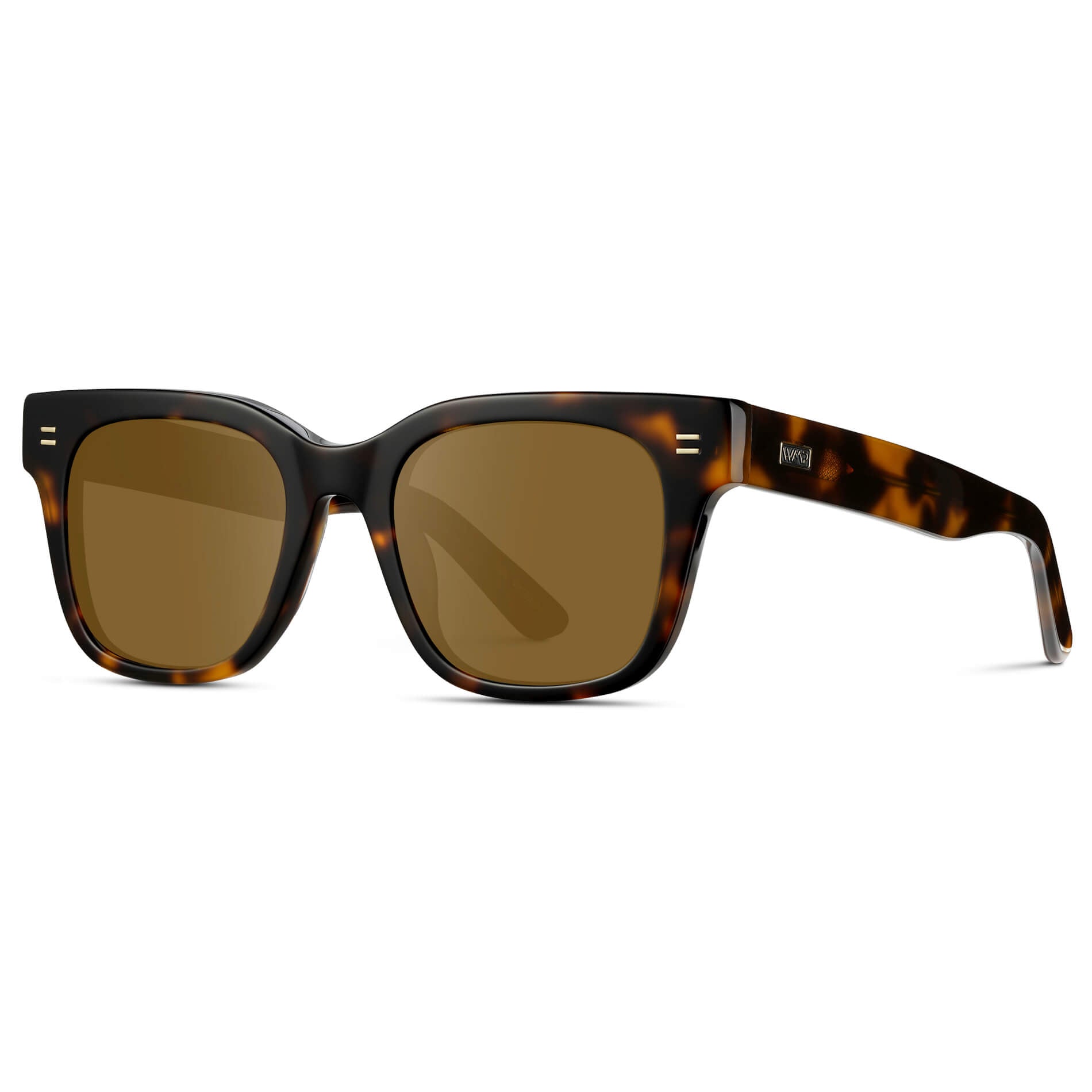 Brown Tortoise / Amber || Square Frame Prescription Sunglasses