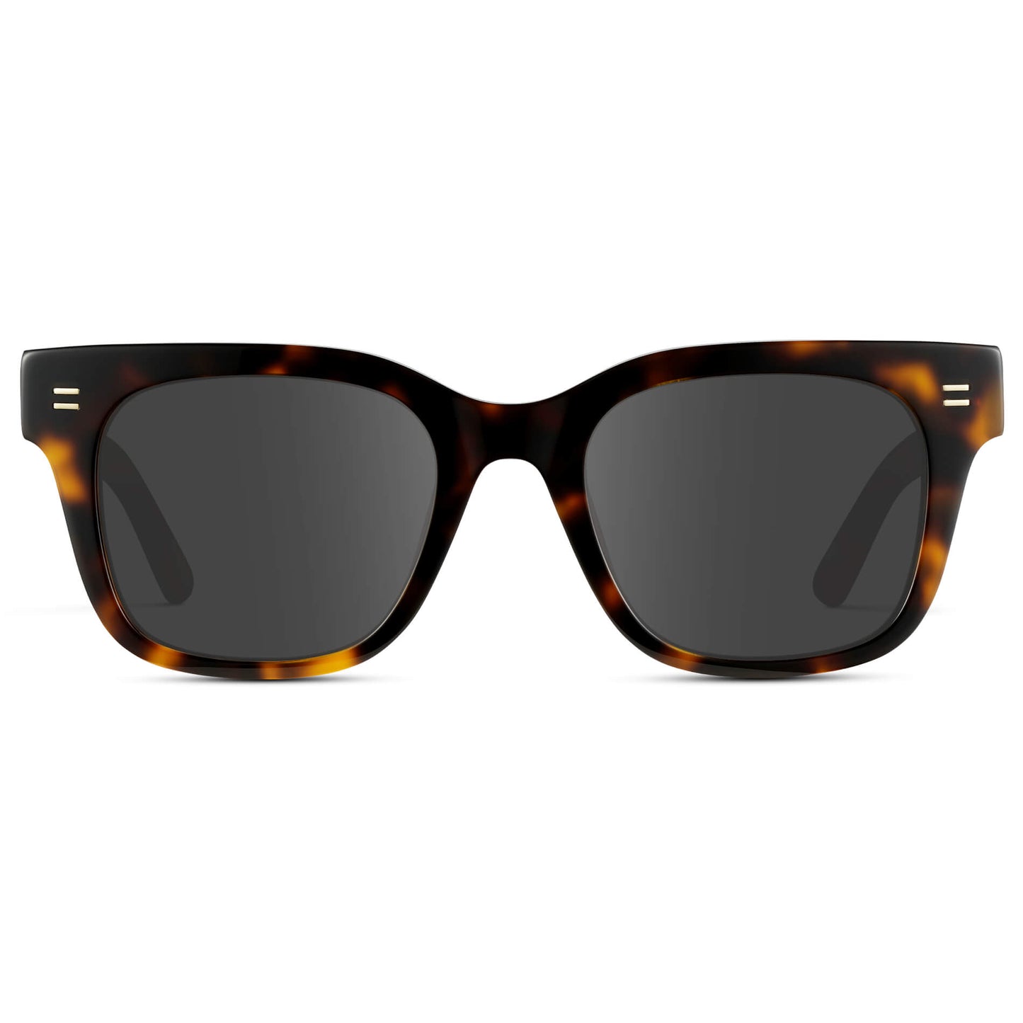 Brown Tortoise / Grey || Square Frame Prescription Sunglasses