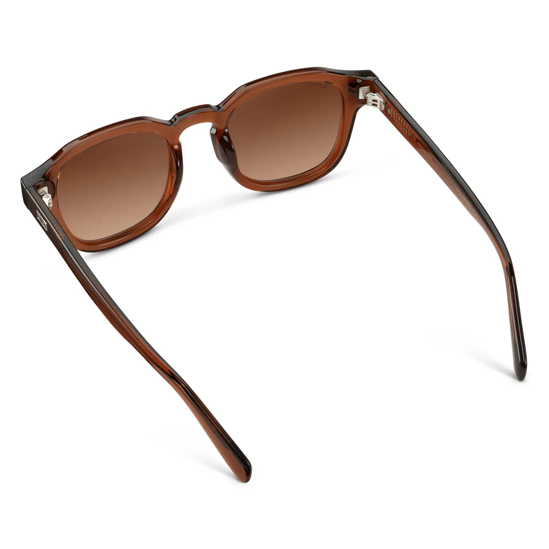 Terracotta Brown / Copper Brown Gradient Lens || Men's Geometric Square Polarized Sunglasses with Terracotta Brown Acetate Frame and Copper Brown Gradient Lens