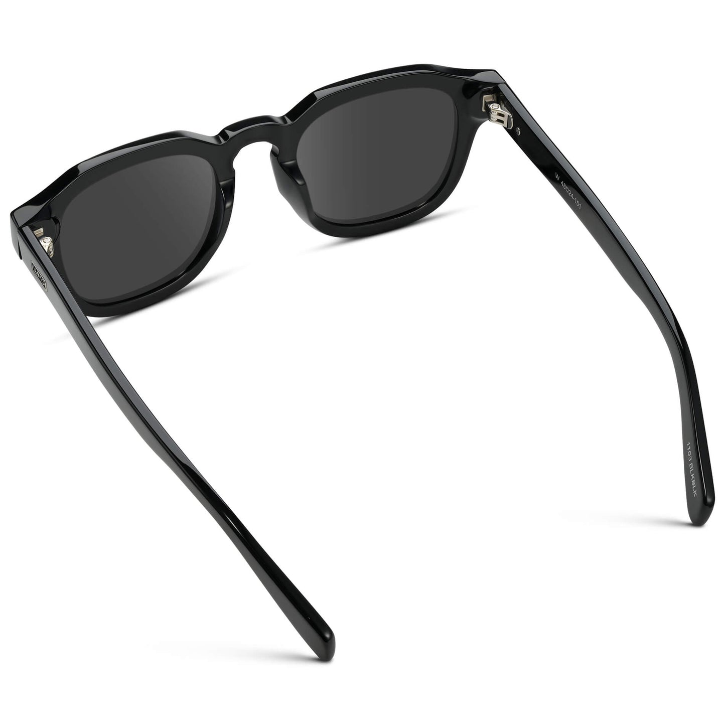 Black / Grey Lens || Men's Square Prescription Eyeglasses with Black Acetate Frame and Grey Prescription Lens
