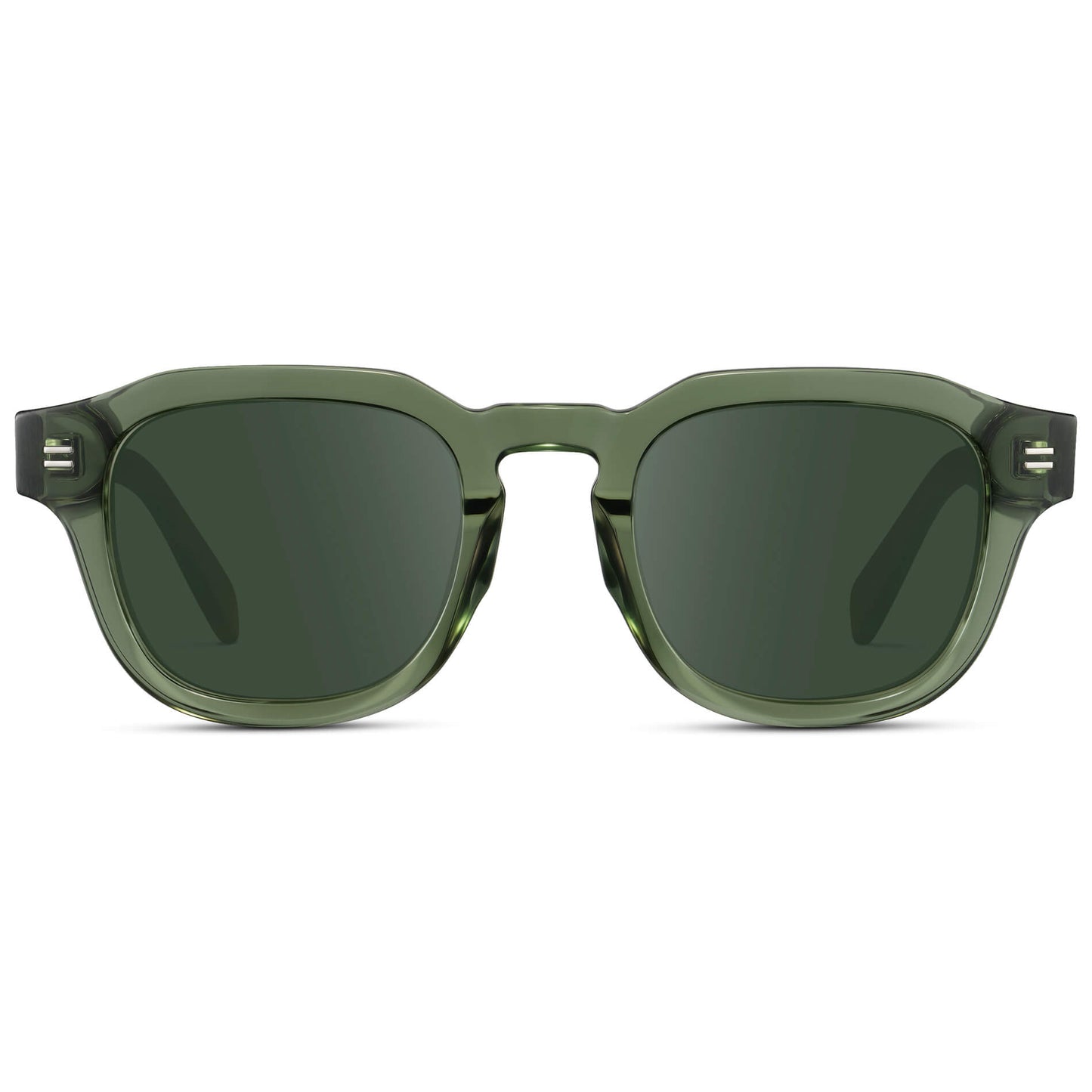 Crystal Agave Green / G15 Lens || Men's Square Prescription Eyeglasses with Green Acetate Frame and Green Prescription Lens