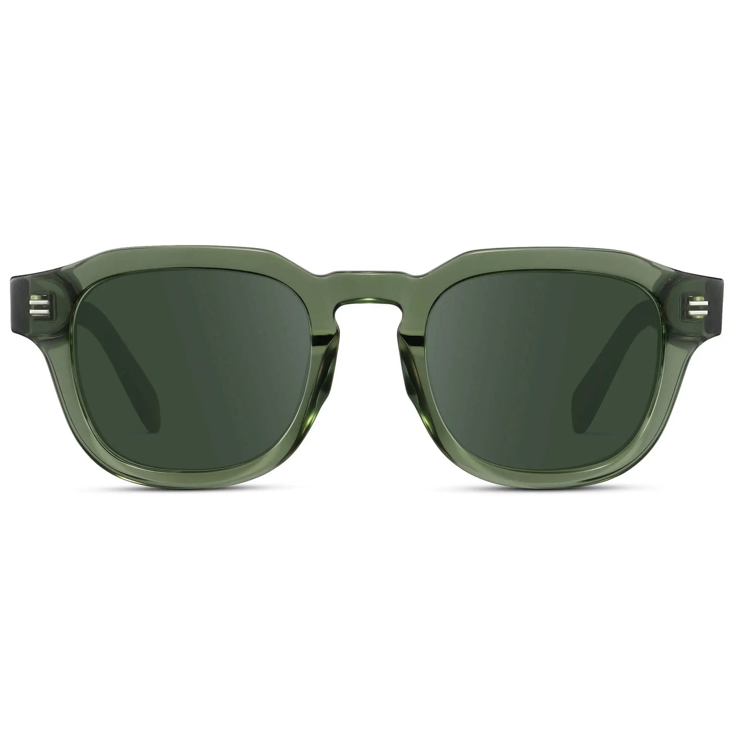 Crystal Agave Green / G15 || Men's Square Prescription Sunglasses with Green Acetate Frame and Green Prescription Lens