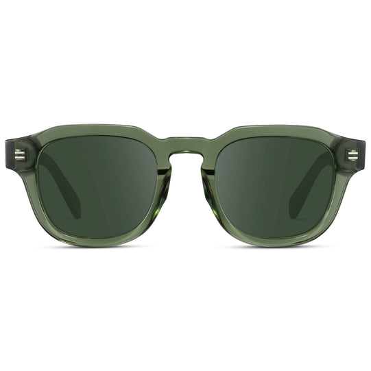 Crystal Agave Green / G15 Lens || Men's Square Prescription Eyeglasses with Green Acetate Frame and Green Prescription Lens