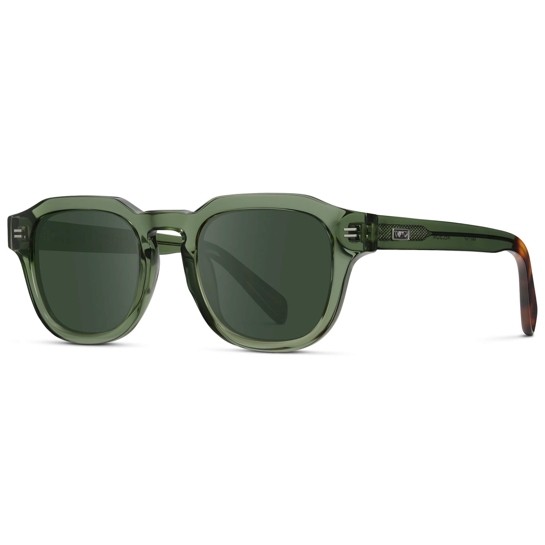 Crystal Agave Green / G15 Lens || Men's Square Prescription Eyeglasses with Green Acetate Frame and Green Prescription Lens