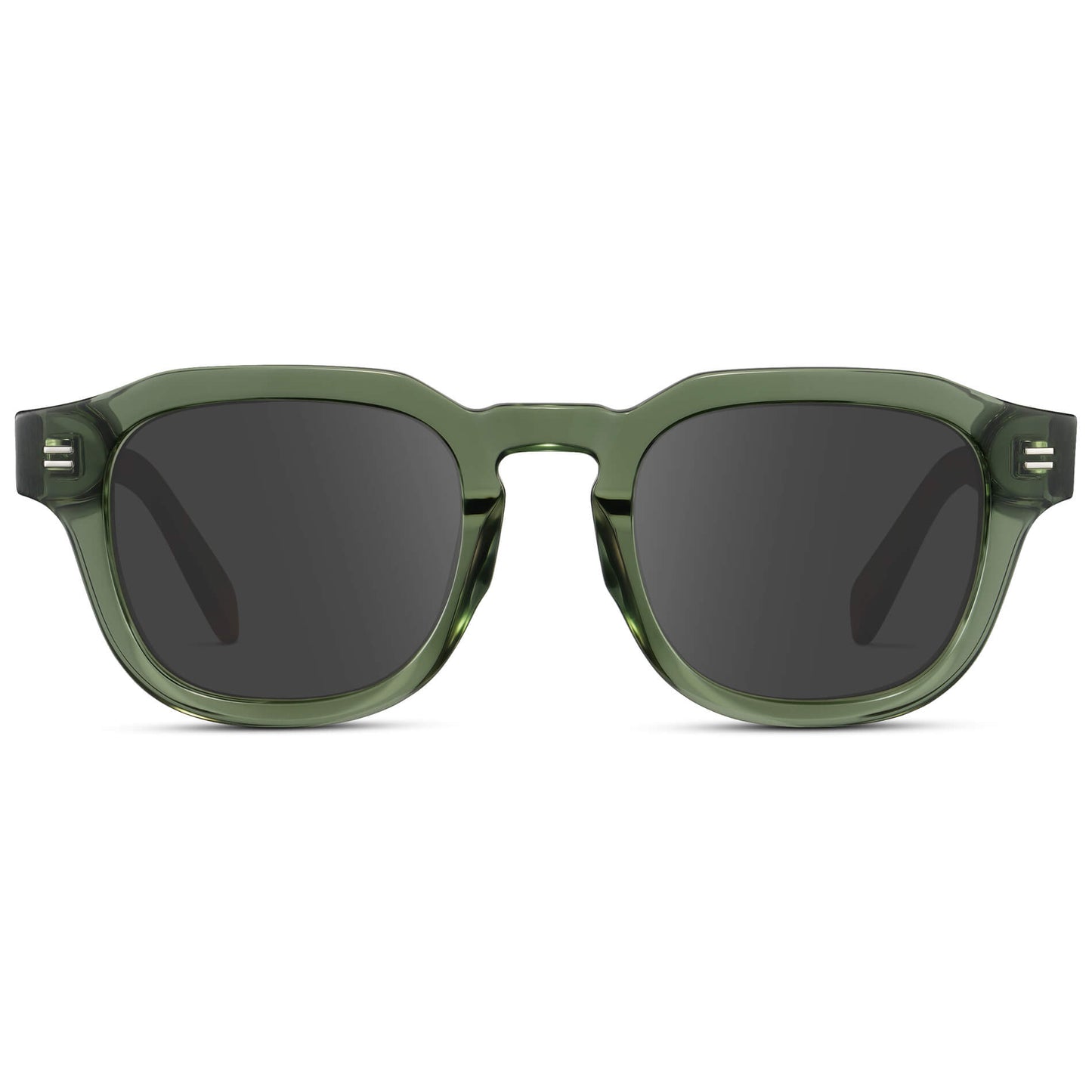 Crystal Agave Green / Grey Lens || Men's Square Prescription Eyeglasses with Green Acetate Frame and Grey Prescription Lens