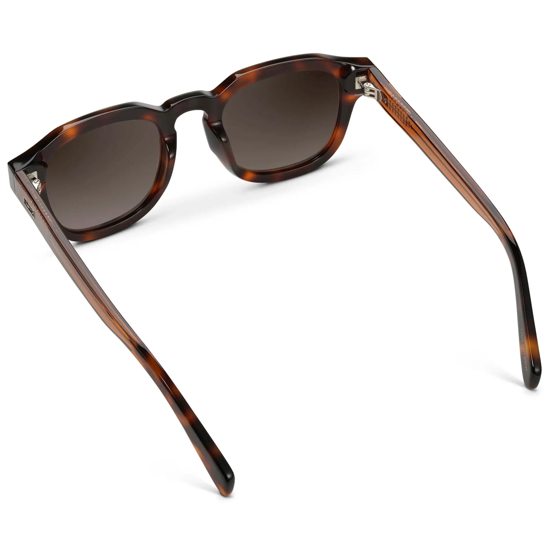 Havana Tortoise / Brown Gradient Lens || Men's Geometric Square Polarized Sunglasses with Tortoise Acetate Frame and Brown Gradient Lens