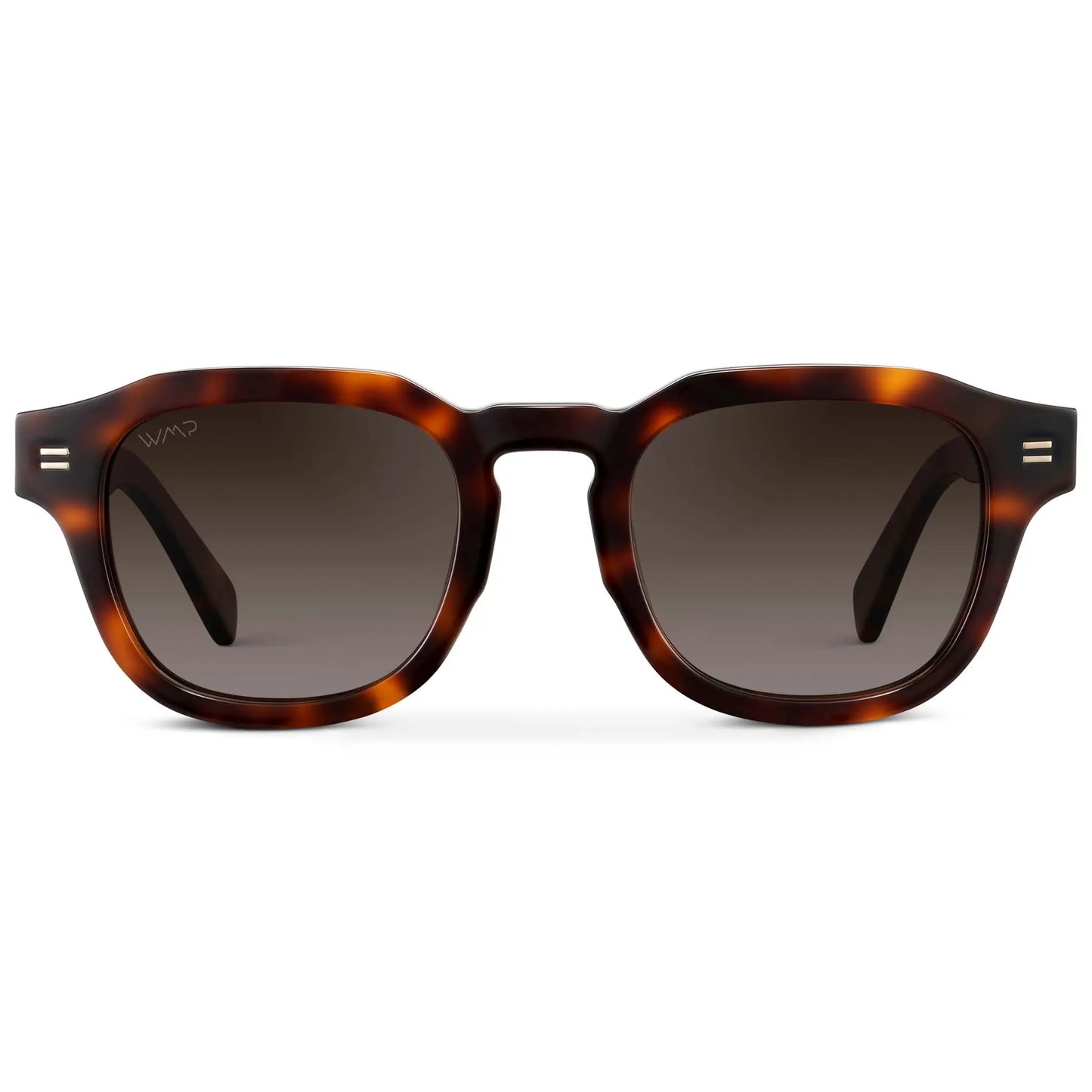 Havana Tortoise / Brown Gradient Lens || Men's Geometric Square Polarized Sunglasses with Tortoise Acetate Frame and Brown Gradient Lens