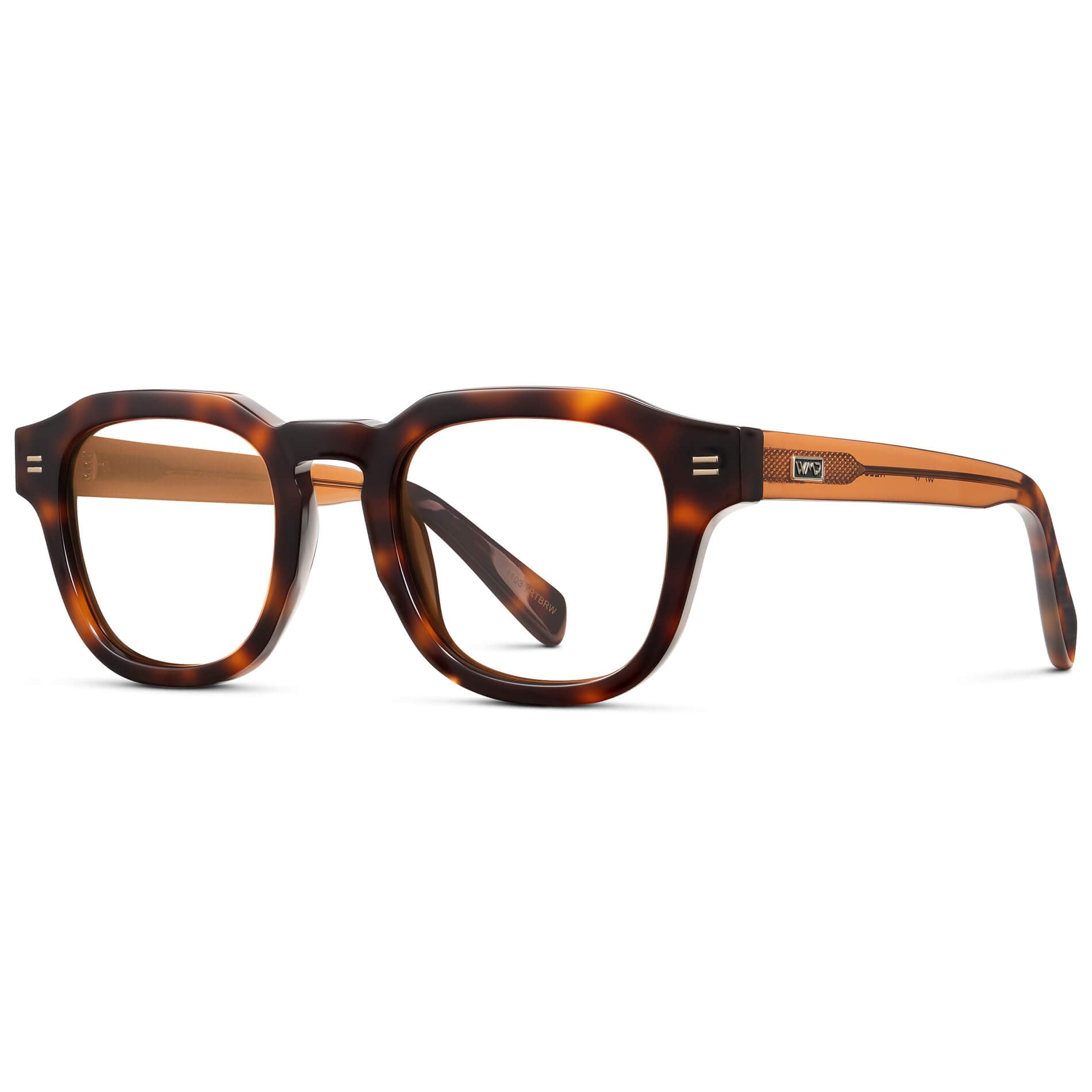 Havana Tortoise || Men's Square Prescription Eyeglasses with Tortoise Acetate Frame and Clear Prescription Lens