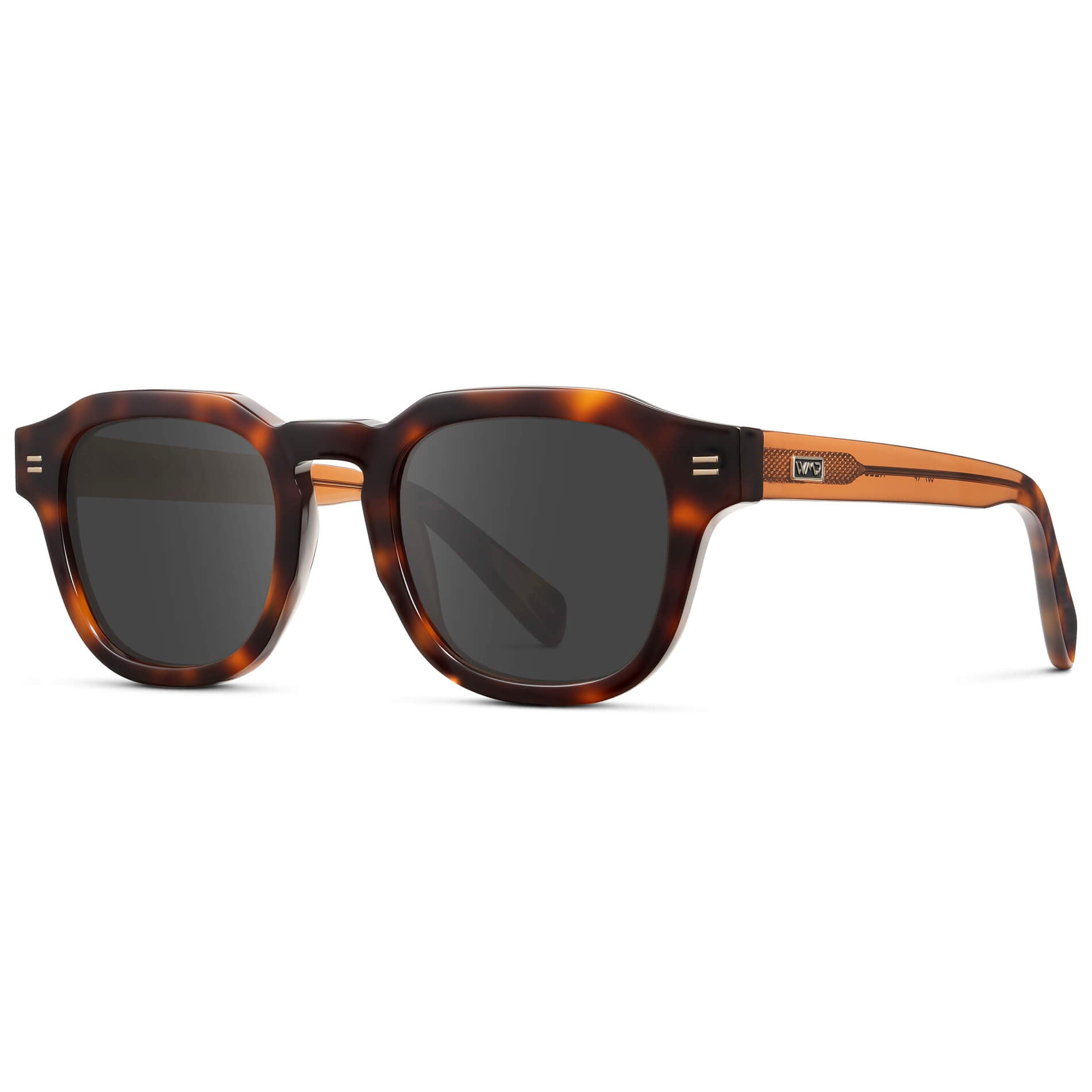 Havana Tortoise / Grey Lens || Men's Square Prescription Eyeglasses with Brown Tortoise Acetate Frame and Grey Prescription Lens