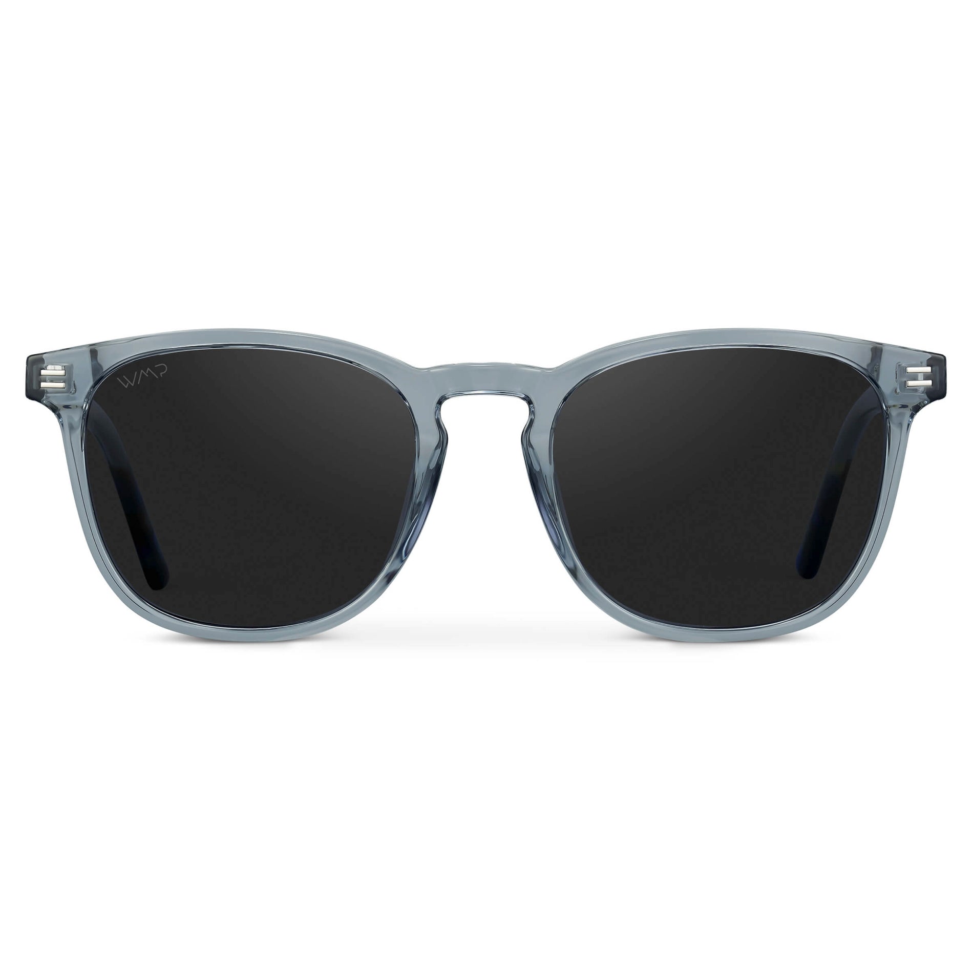 Crystal Cadet Grey / Black Lens || Classic Style Sunglasses with Grey Frame and Black Lens