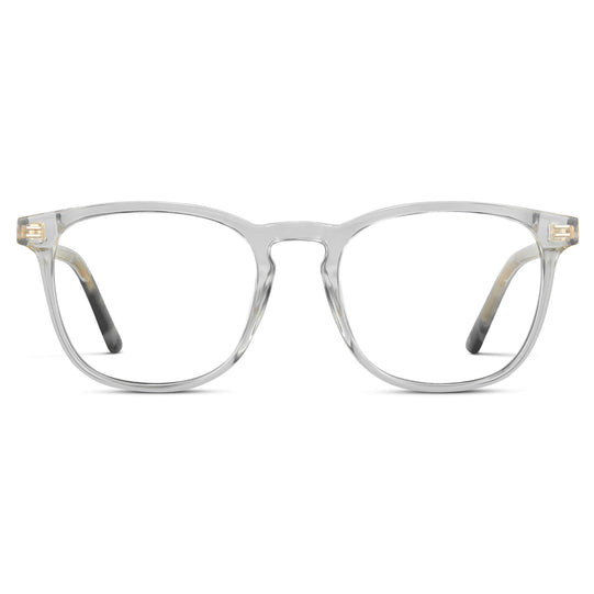 Clear || Clear Square Frame Prescription Glasses with Clear Lenses