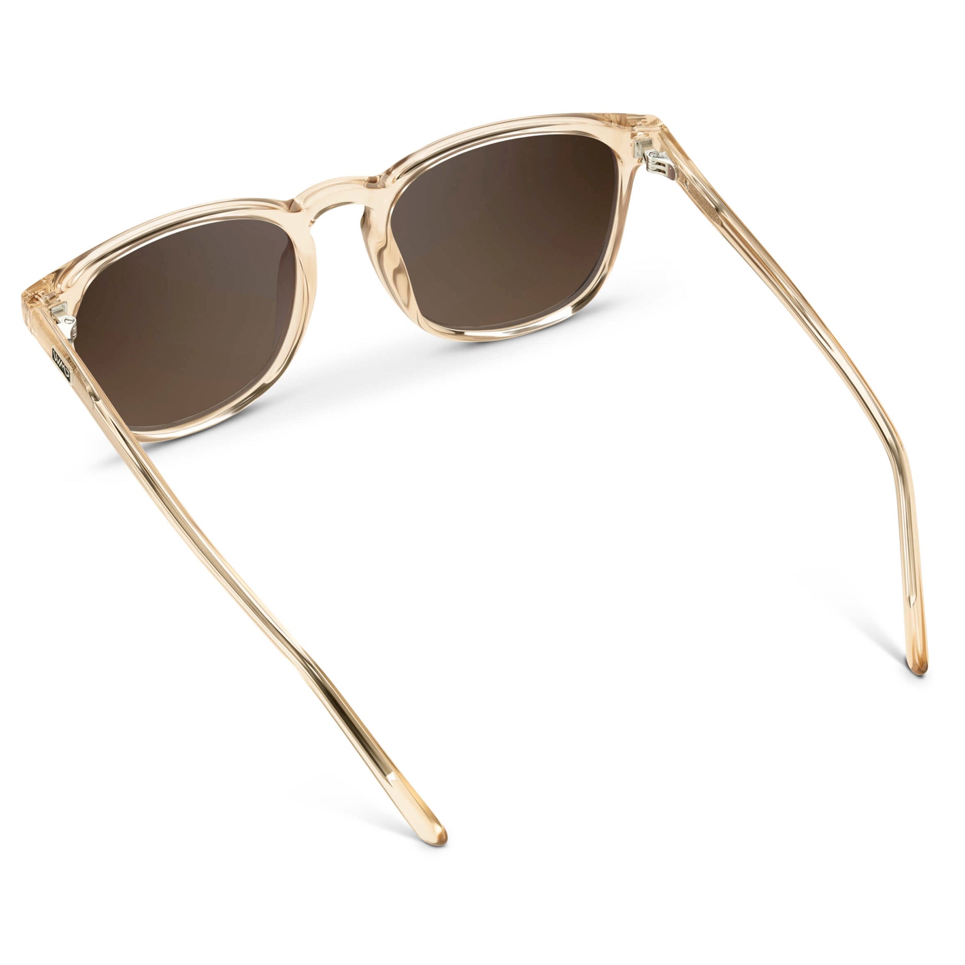 Crystal Sand Brown / Dark Beige Gradient Lens || Light Brown Square Frame Sunglasses with Brown Polarized Lenses