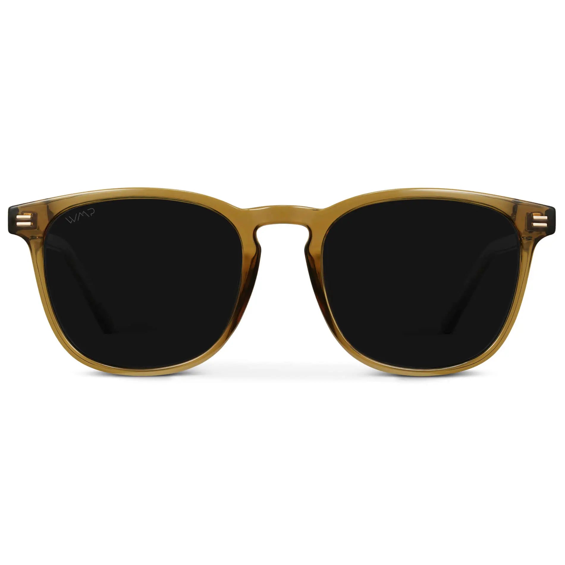 Crystal Verde / Triple Black Lens || Men's Crystal Verde Square Frame Sunglasses with Triple Black Polarized Lenses