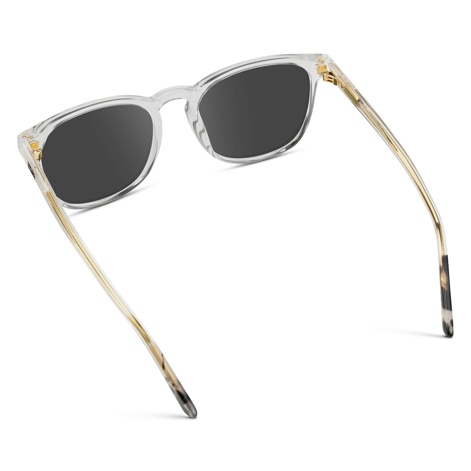 Clear / Grey Lens || Clear Square Frame Prescription Sunglasses with Grey Lenses