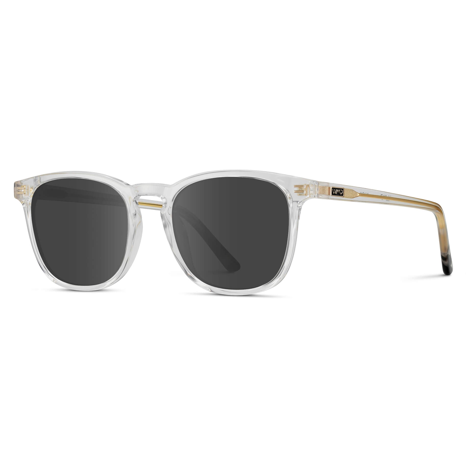 Clear / Grey Lens || Clear Square Frame Prescription Sunglasses with Grey Lenses