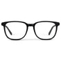 Black || Unisex Oversized Rectangular Prescription Eyeglasses with Black Acetate Frame and Clear Lens