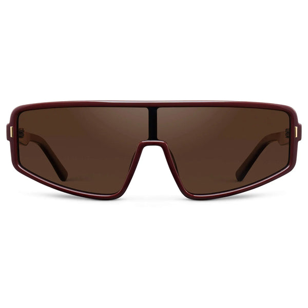 Nova | Polarized - Black Cherry Red / Dark Brown Lens