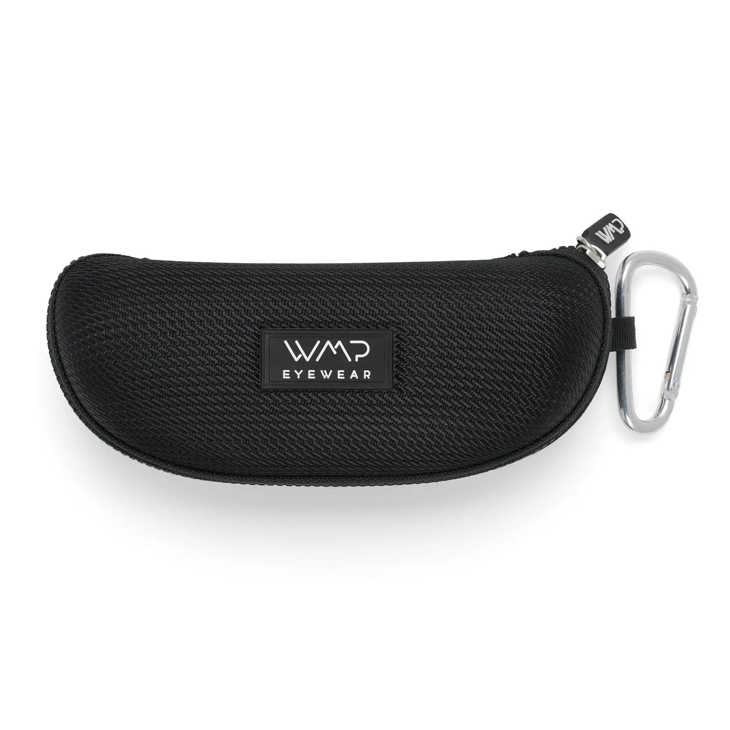 Black || Hard shell zipper case designed to protect eyewear from scratches and damage while on the go