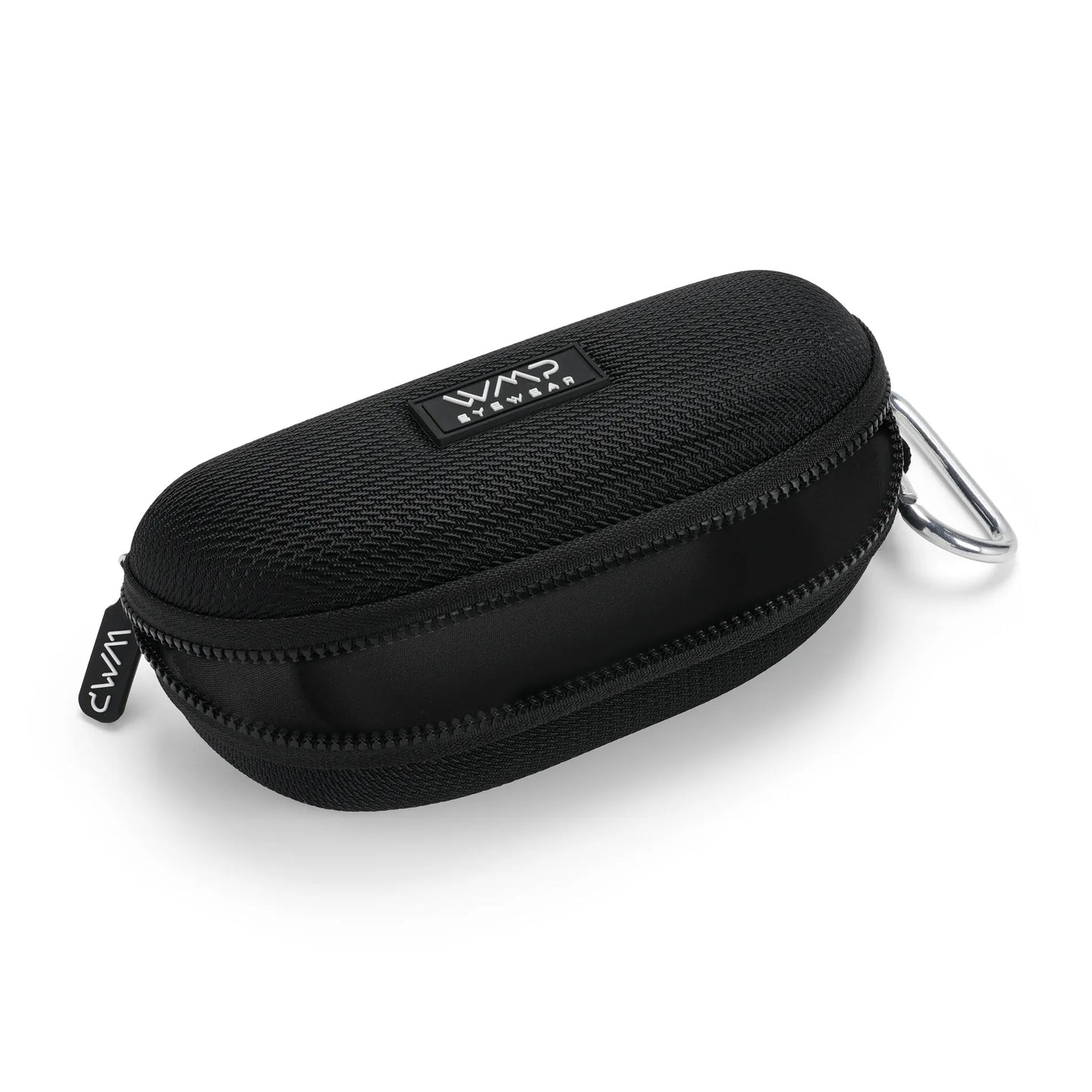 Black || Hard shell zipper case designed to protect eyewear from scratches and damage while on the go