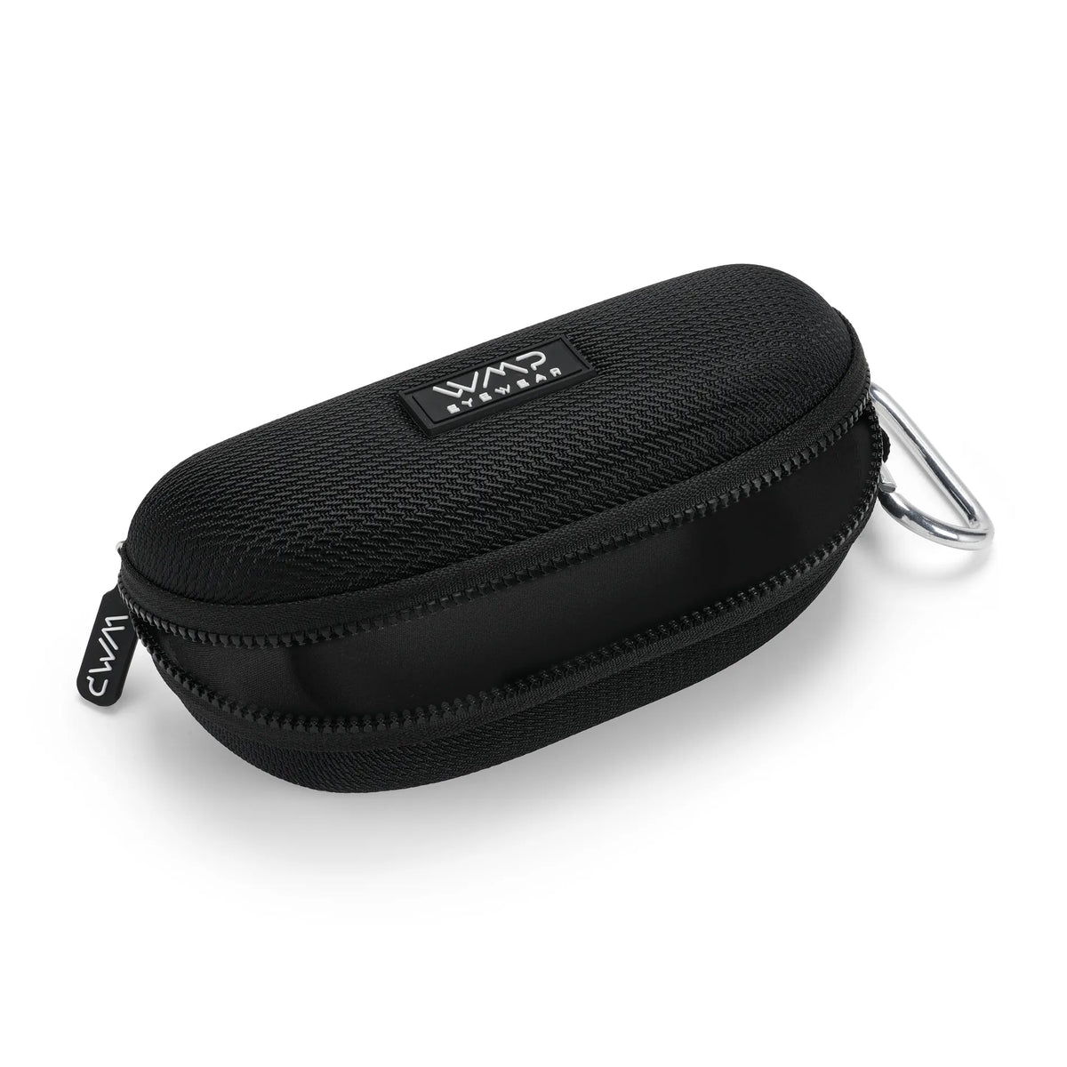 Black || Hard shell zipper case designed to protect eyewear from scratches and damage while on the go