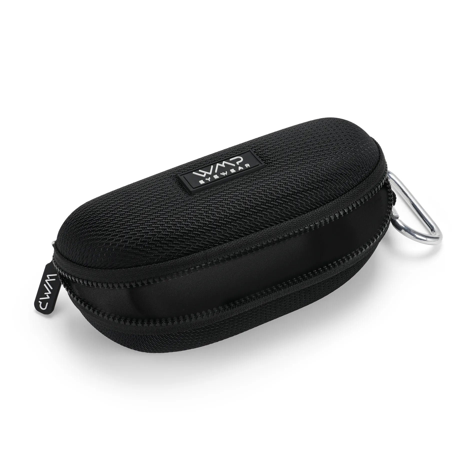 Black || Hard shell zipper case designed to protect eyewear from scratches and damage while on the go