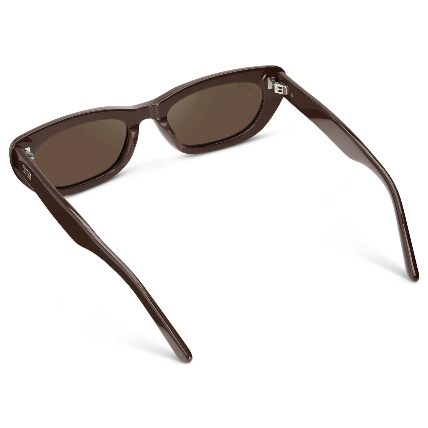 Mocha Brown / Brown Lens || Women's Chunky Cat-Eye Sunglasses with Mocha Brown Acetate Frame and Brown Non-Polarized Lens