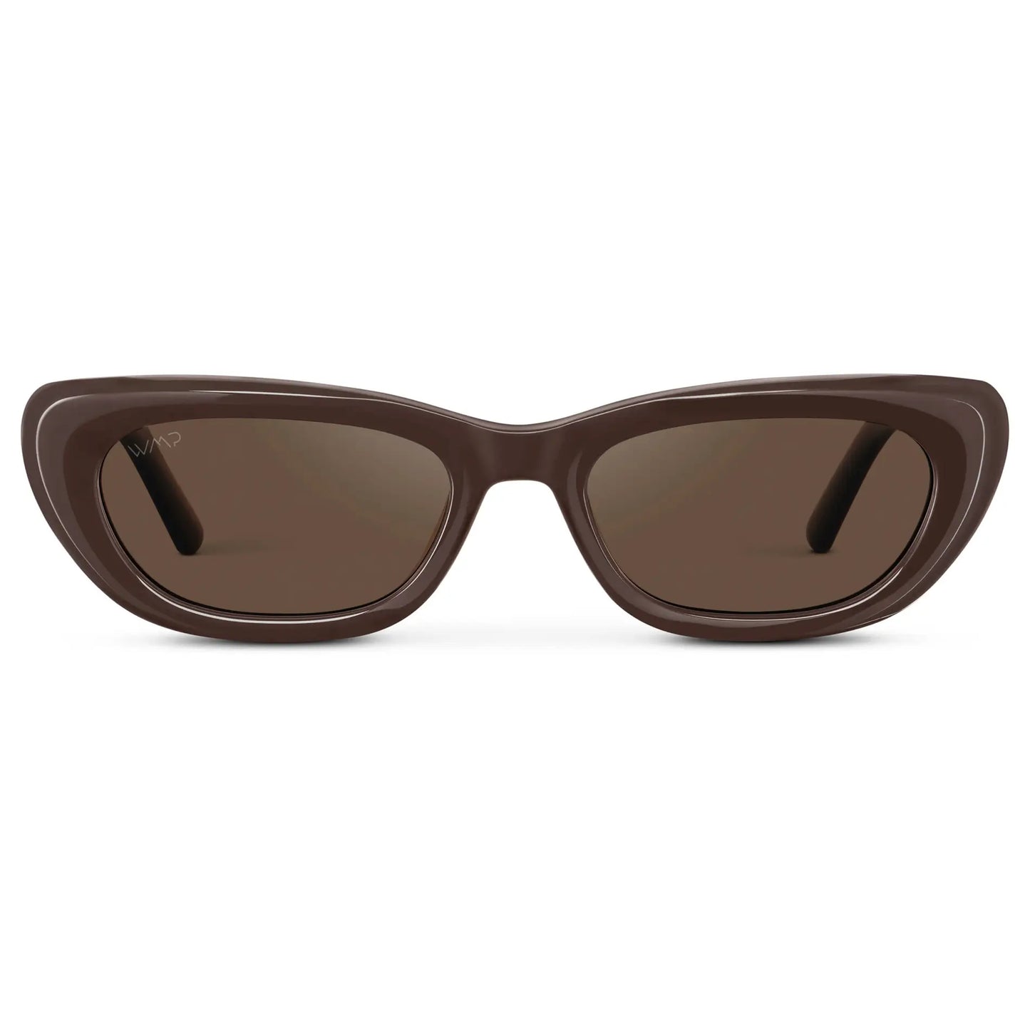 Mocha Brown / Brown Lens || Women's Chunky Cat-Eye Sunglasses with Mocha Brown Acetate Frame and Brown Non-Polarized Lens