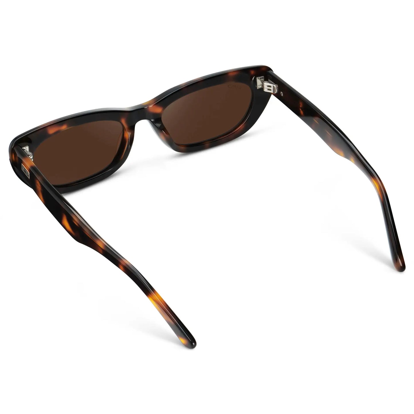 Brown Tortoise / Dark Brown Lens || Women's Chunky Cat-Eye Sunglasses with Brown Tortoise Acetate Frame and Dark Brown Non-Polarized Lens