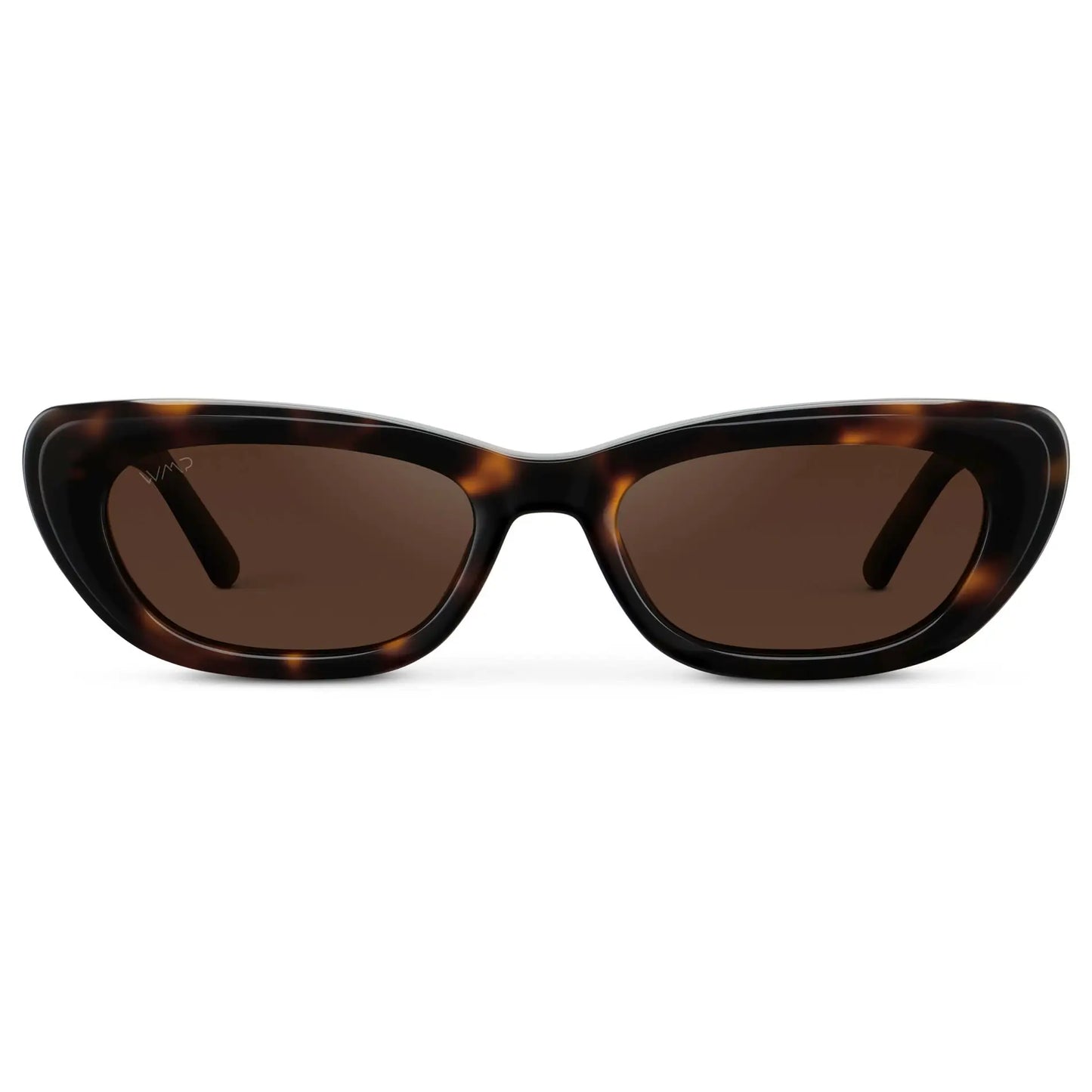 Brown Tortoise / Dark Brown Lens || Women's Chunky Cat-Eye Sunglasses with Brown Tortoise Acetate Frame and Dark Brown Non-Polarized Lens