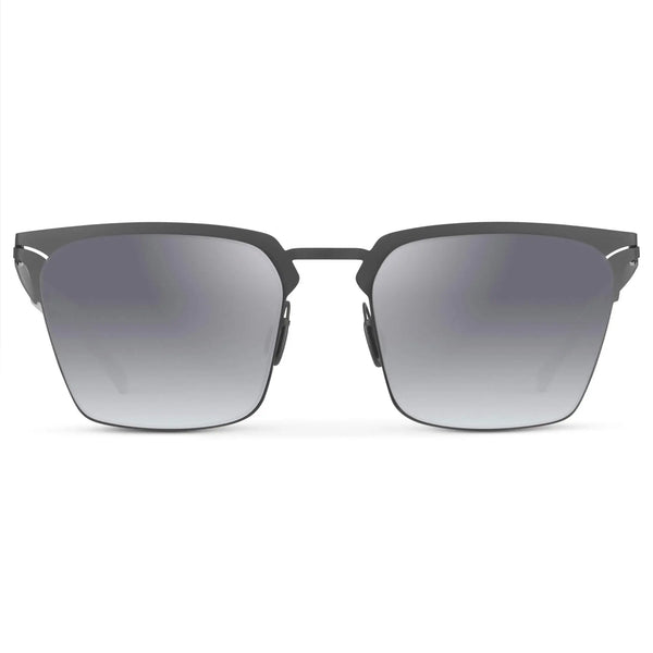 Raven | Polarized - Matte Grey / Gradient Mirror Silver Lens