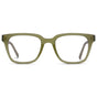 Frosted Khaki Green || Men's Prescription Glasses with Frosted Khaki Green Frame and Clear Lenses on a white background