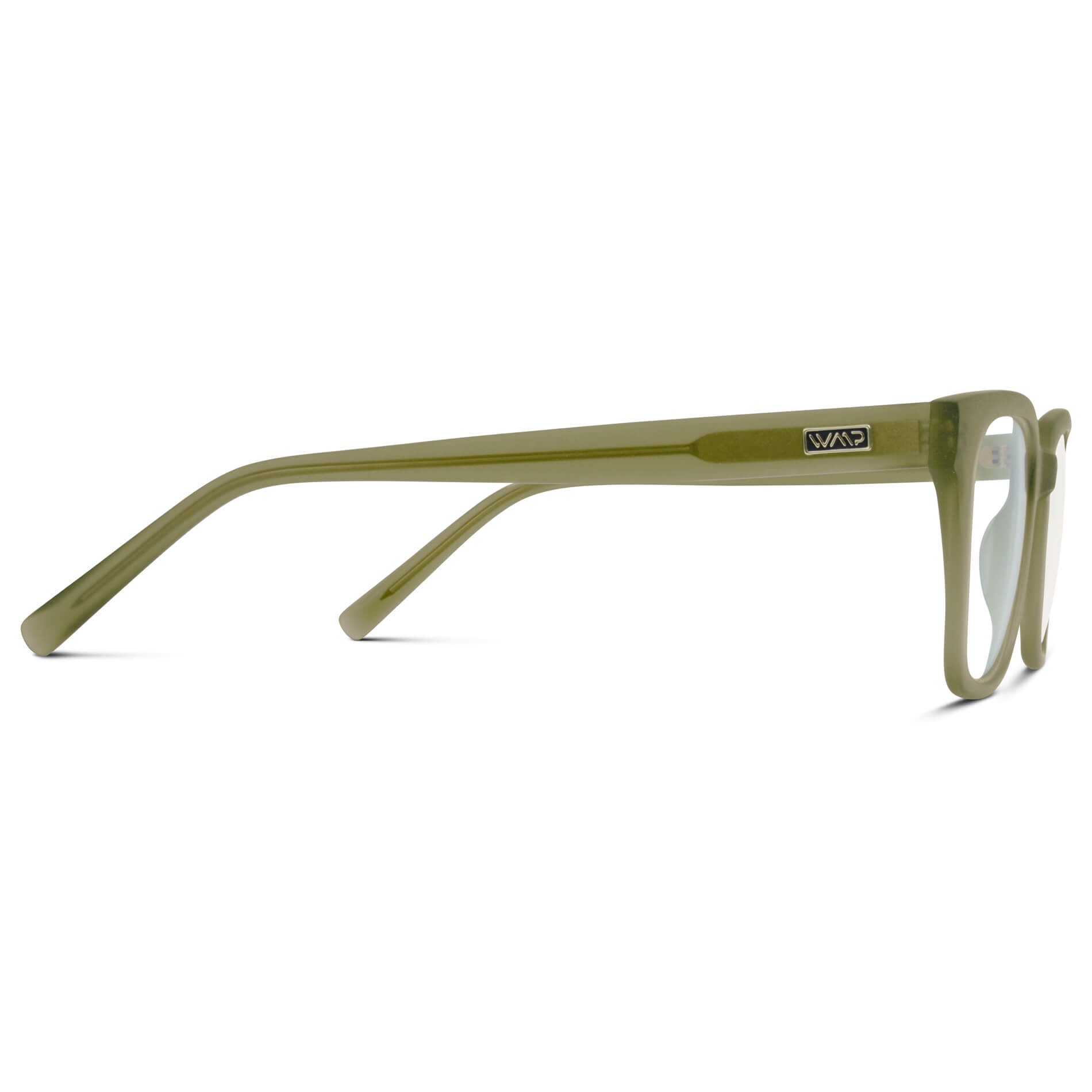 Frosted Khaki Green || Prescription Frames with Clear Lenses