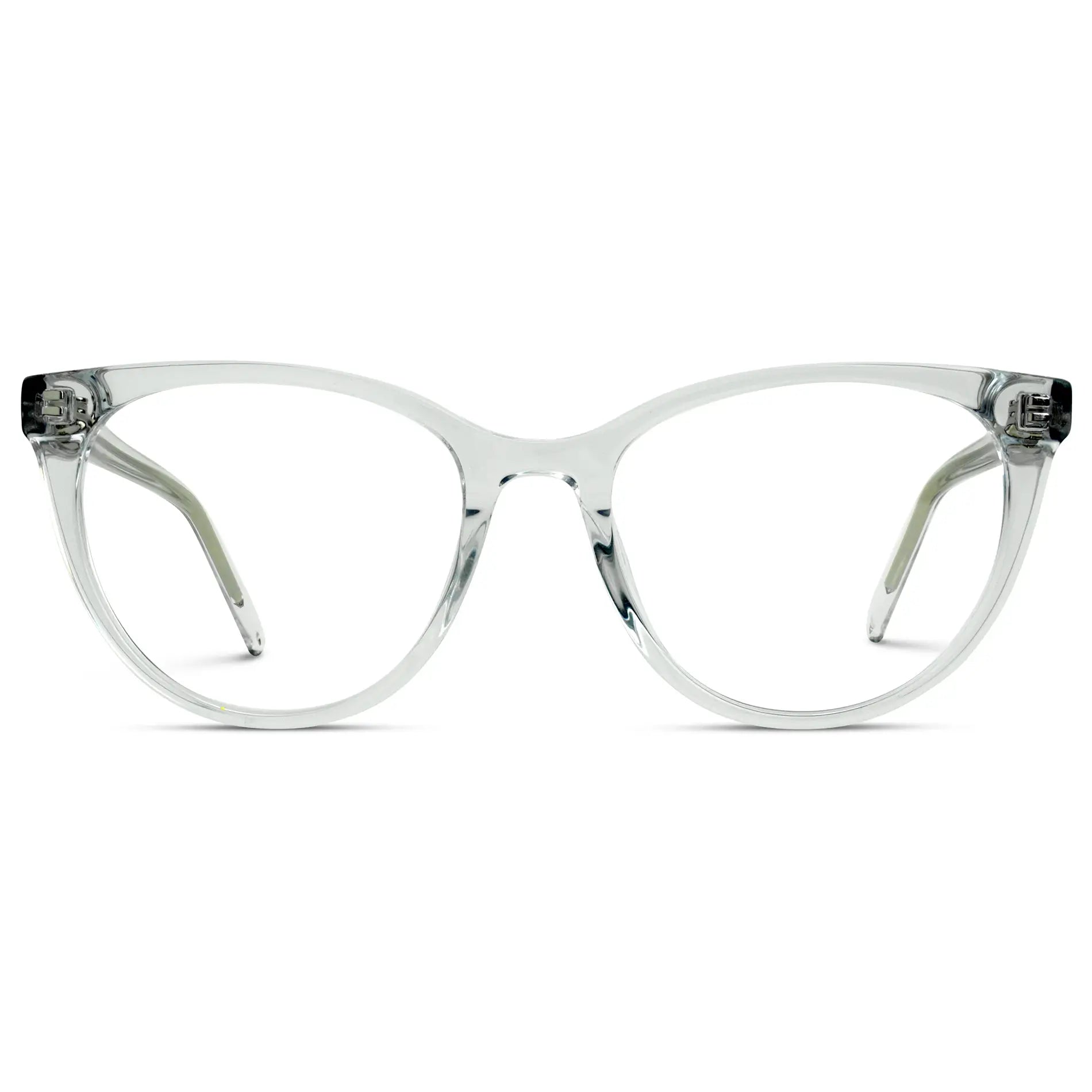 Glossy Clear || Clear Cateye Frame Blue Light Blocking Glasses for Computer Use