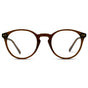 Crystal Chestnut Brown || Men's Round Prescription Glasses with Crystal Chestnut Brown Frame and Clear Lenses on a white background