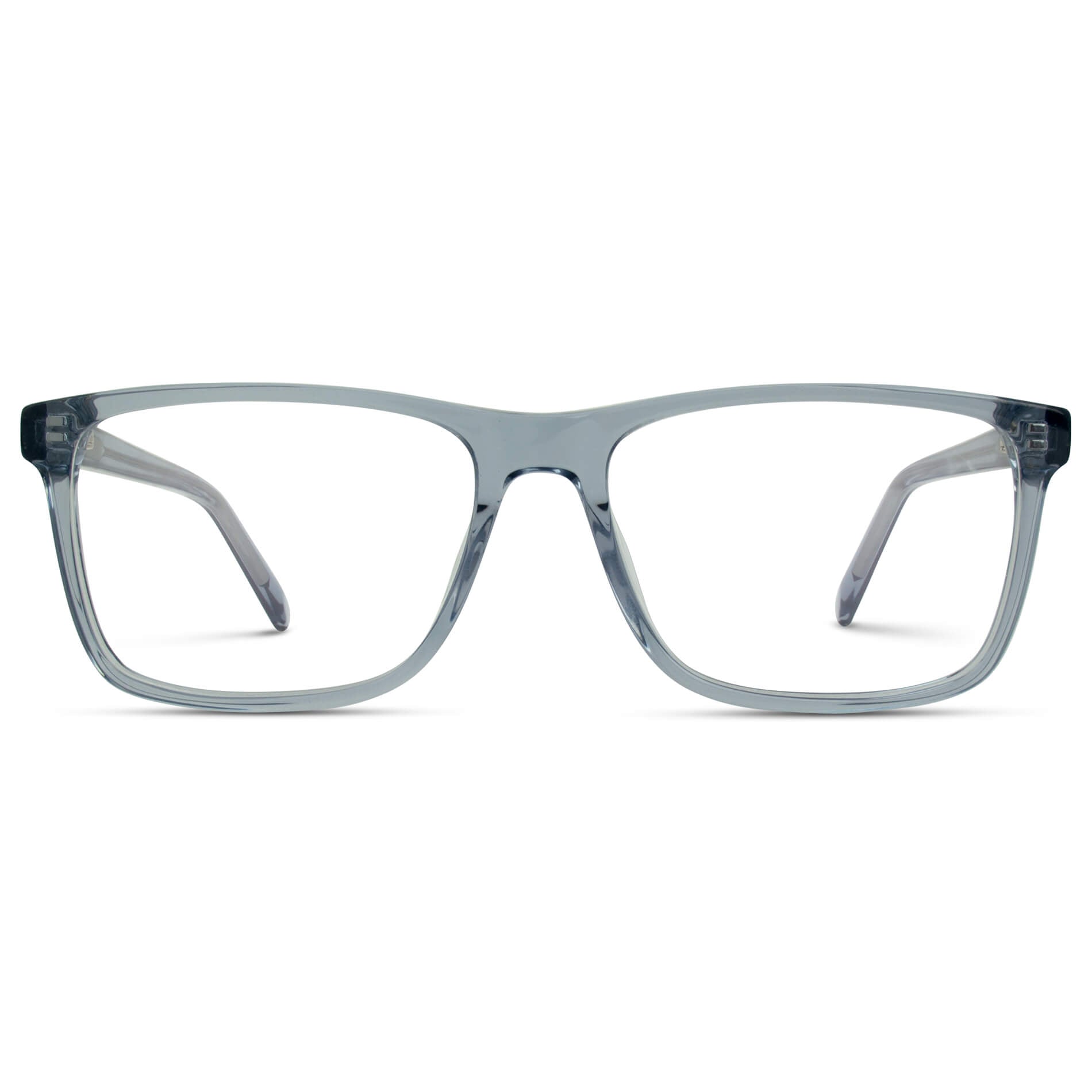 Denim Blue || Blue Rectangle Frame Blue Light Blocking Glasses for Computer Use