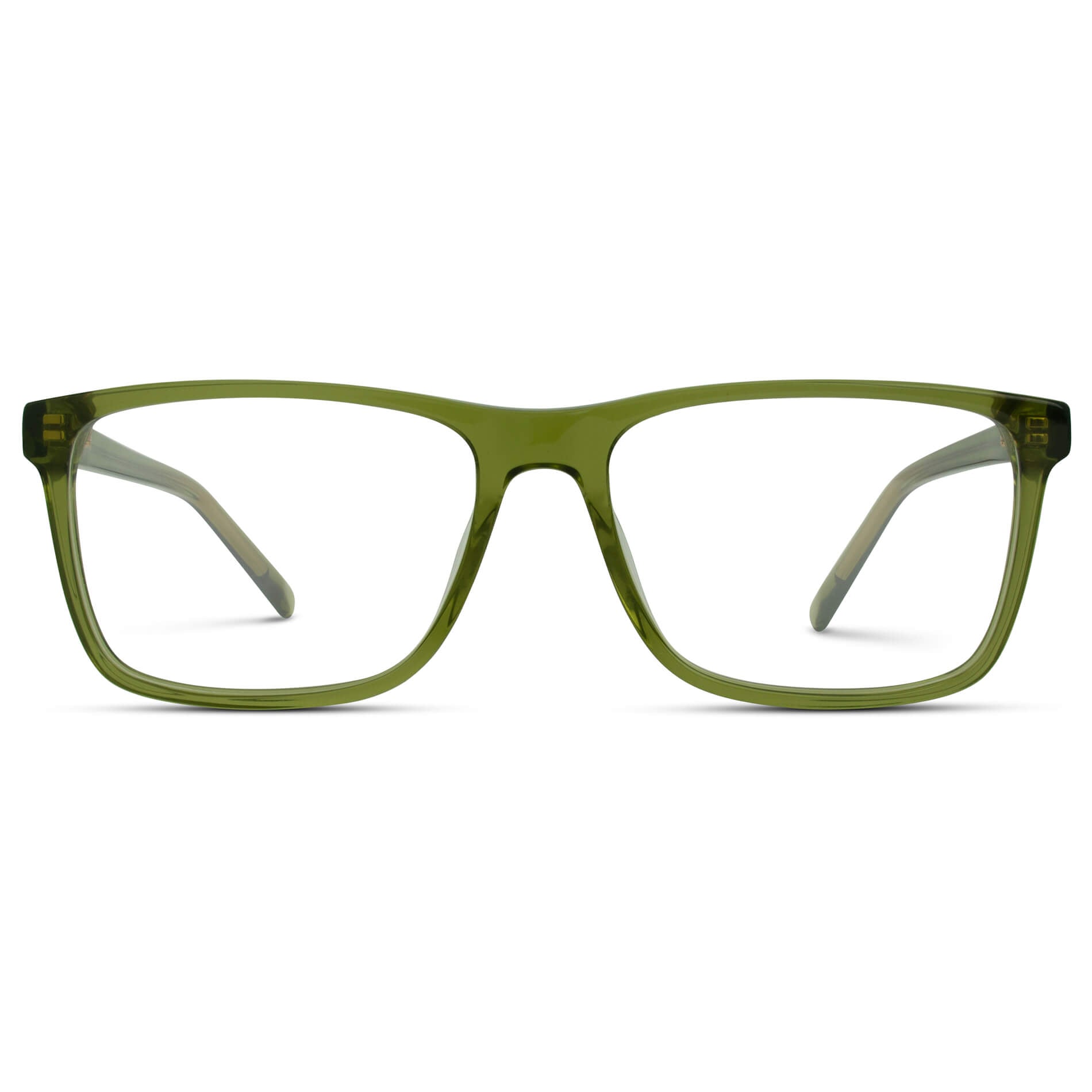 Crystal Sage Green || Green Rectangle Frame Blue Light Blocking Glasses for Computer Use