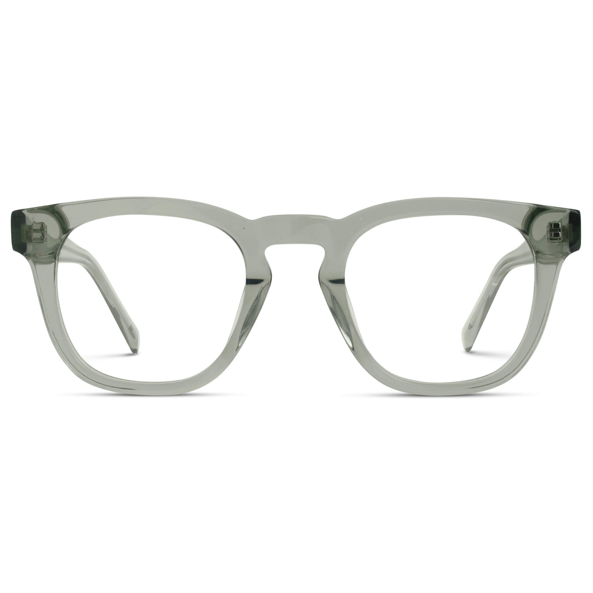 Sea Salt Grey || Grey Square Frame Blue Light Blocking Glasses for Computer Use