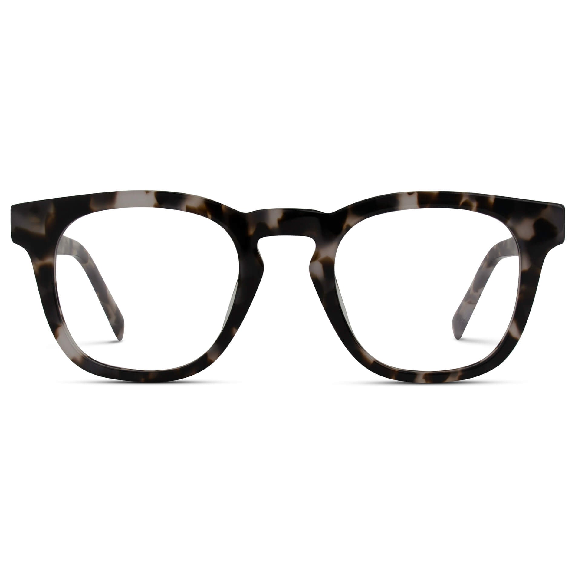 Stone Grey Tortoise || Tortoise Square Frame Blue Light Blocking Glasses for Computer Use