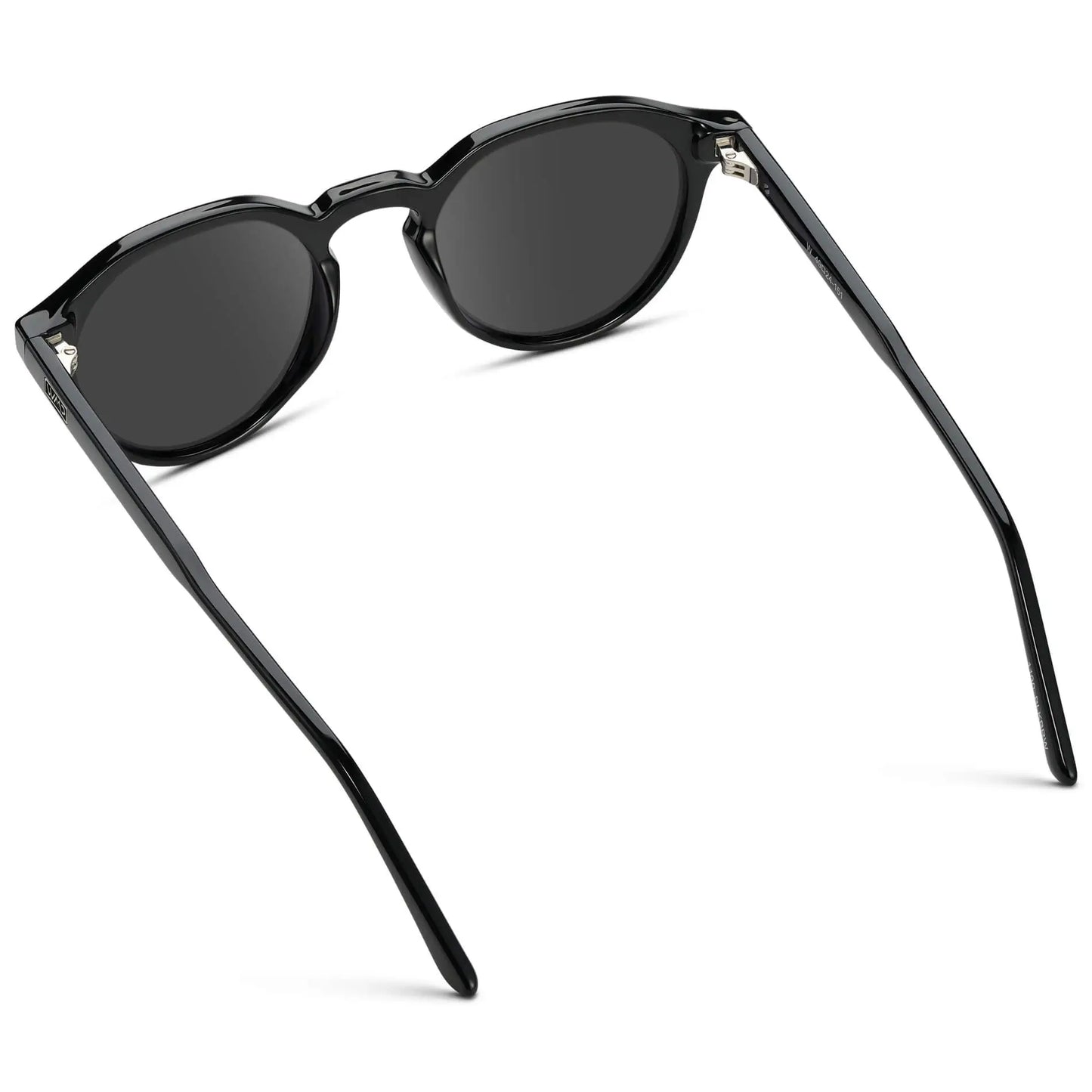 Black / Grey || Men's Round Prescription Sunglasses with Black Lightweight Frame and Grey Lenses