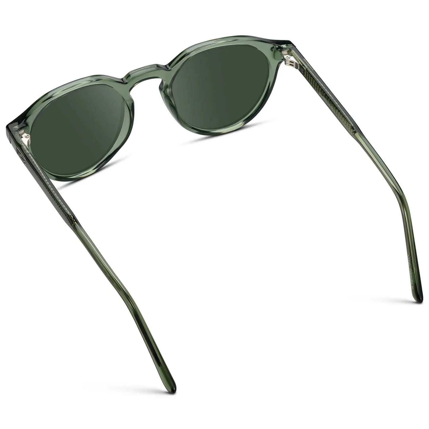 Crystal Agave Green / G15 || Men's Round Prescription Sunglasses with Crystal Green Lightweight Frame and Green Lenses