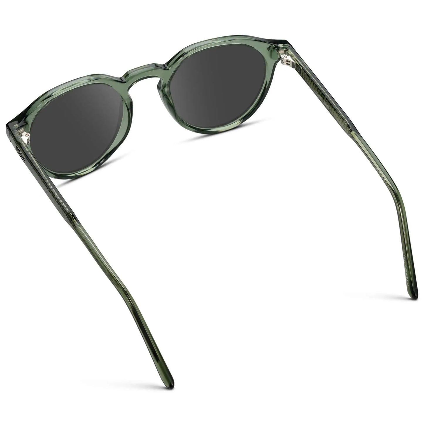 Crystal Agave Green / Grey || Men's Round Prescription Sunglasses with Crystal Green Lightweight Frame and Grey Lenses