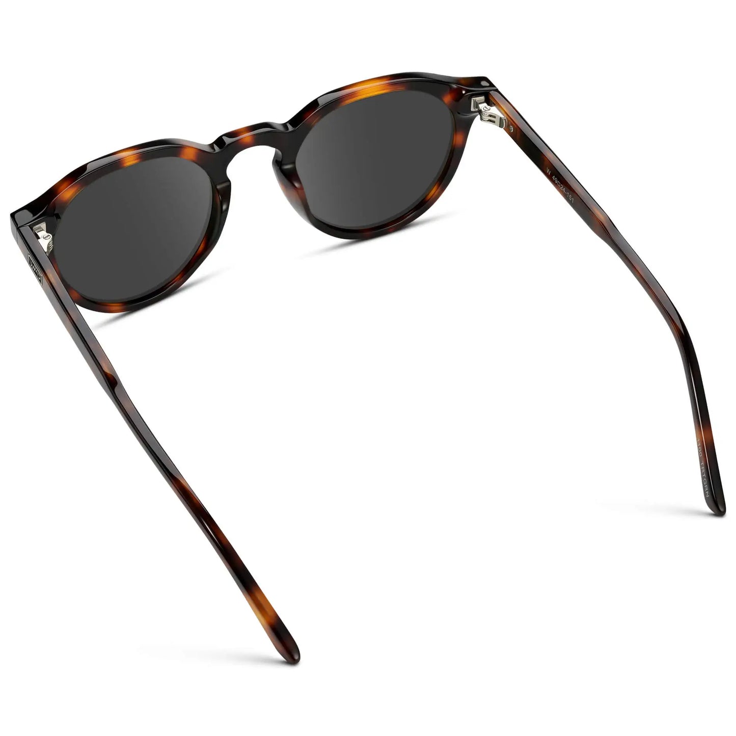Brown Tortoise / Grey || Men's Round Prescription Sunglasses with Brown Tortoise Acetate Frame and Grey Lenses