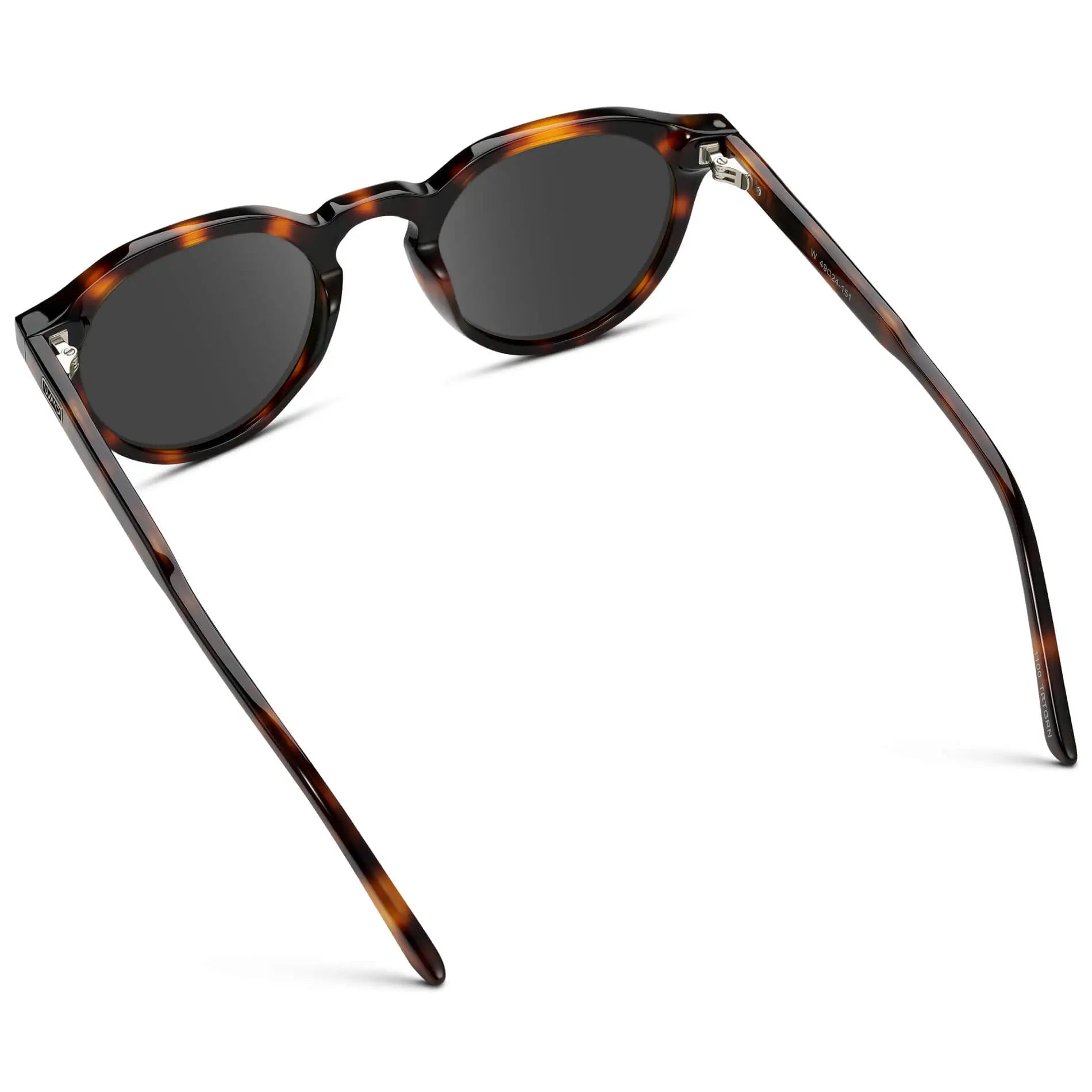 Brown Tortoise / Grey || Men's Round Prescription Sunglasses with Brown Tortoise Acetate Frame and Grey Lenses