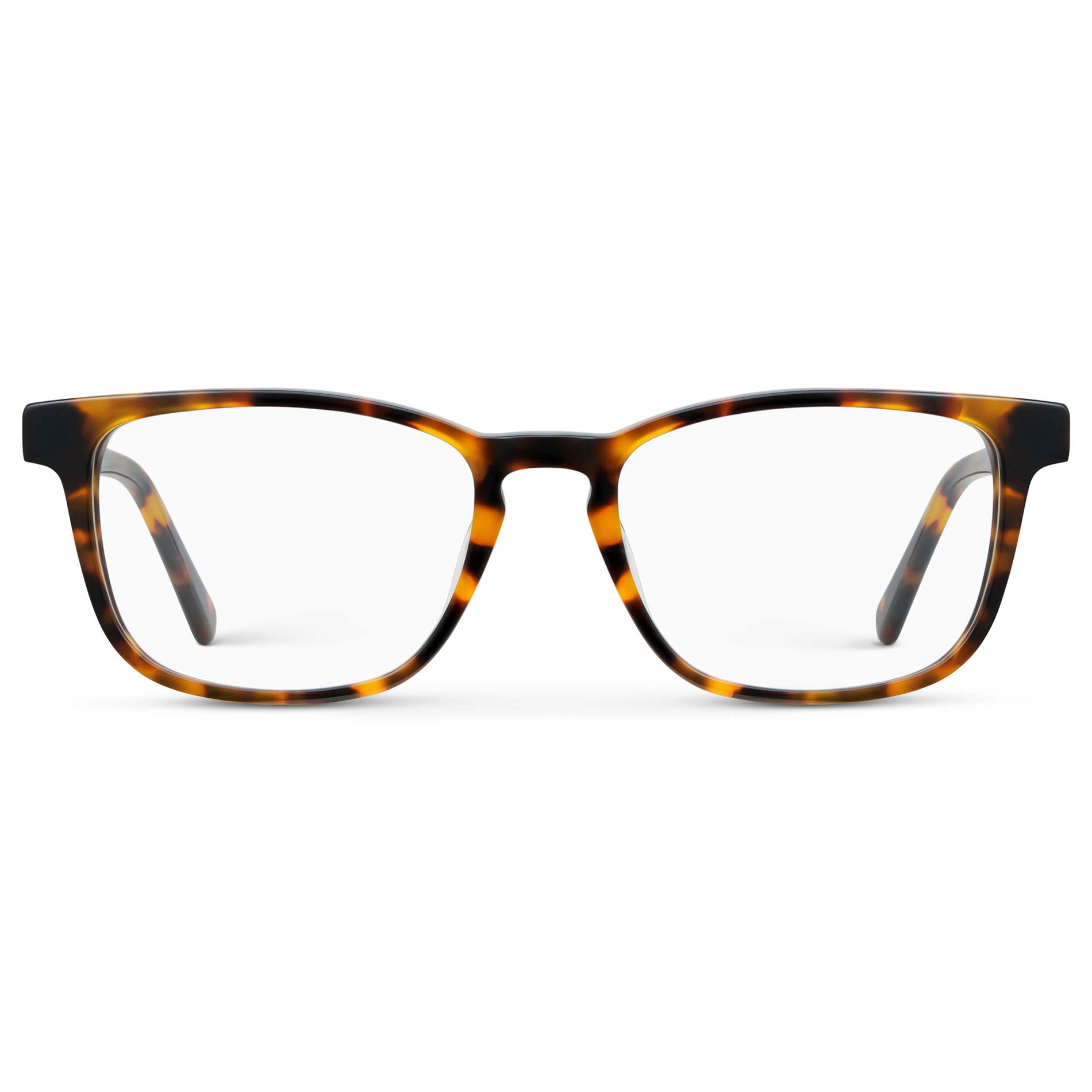 Autumn Tortoise || Women's Rectangular Eyeglasses with Autumn Tortoise Acetate Frame and Clear Prescription Lens