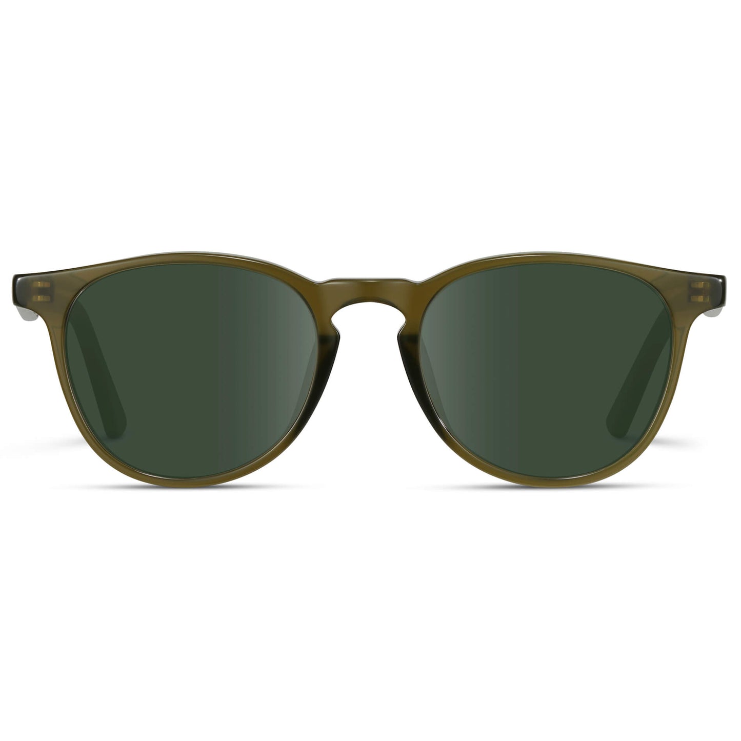 Saguaro Green / G15 Lens || Round Sunglasses with Green Frame and Green Lenses