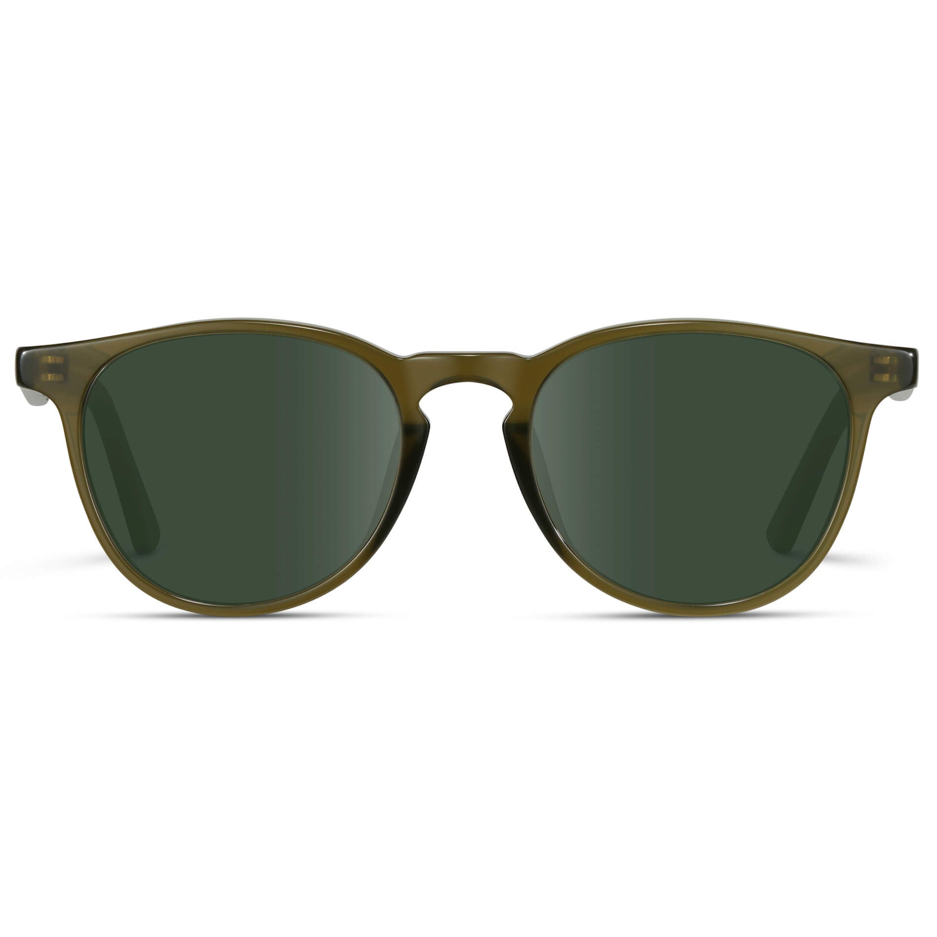 Saguaro Green / G15 Lens || Round Sunglasses with Green Frame and Green Lenses