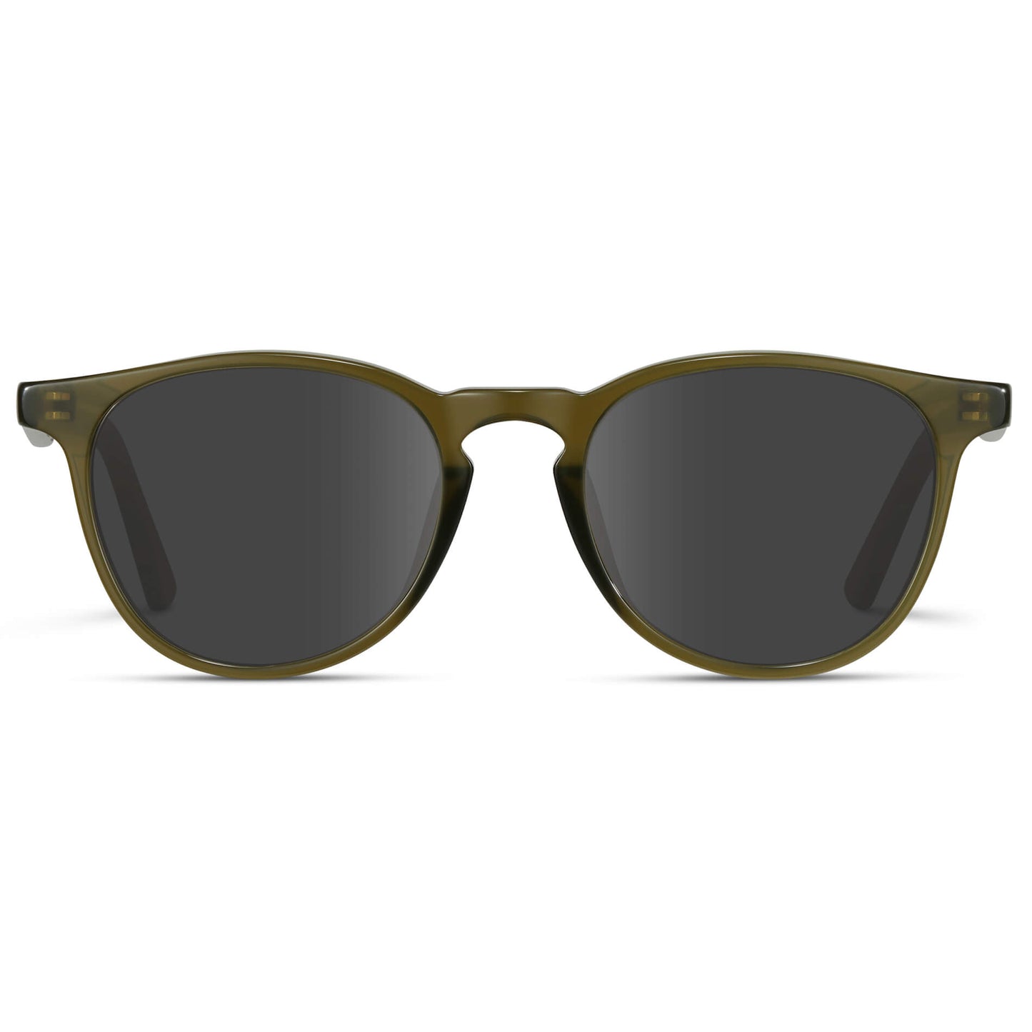 Saguaro Green / Grey Lens || Round Sunglasses with Green Frame and Grey Lenses